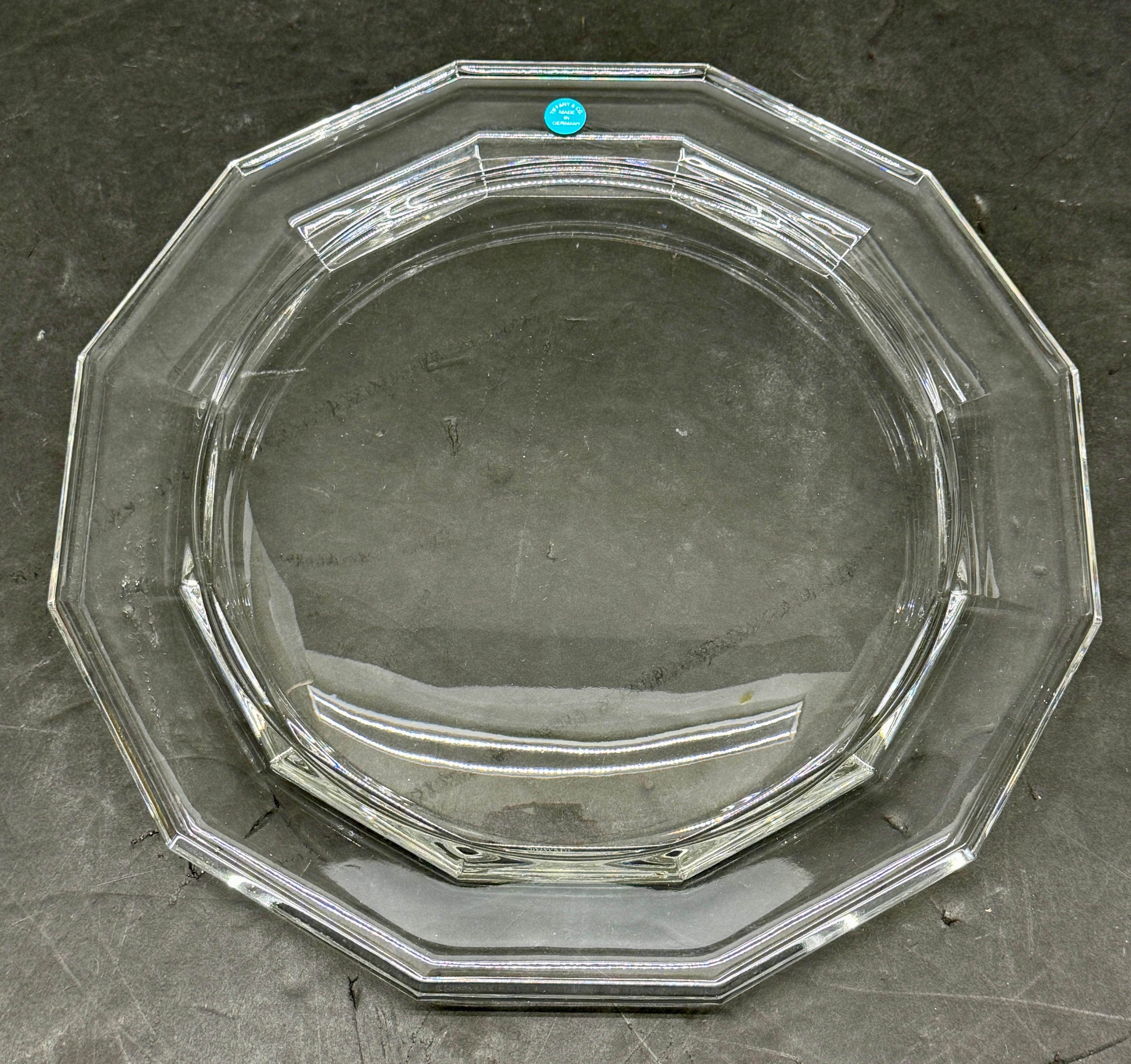 Bandeja de cristal Tiffany grande para servir en venta 1