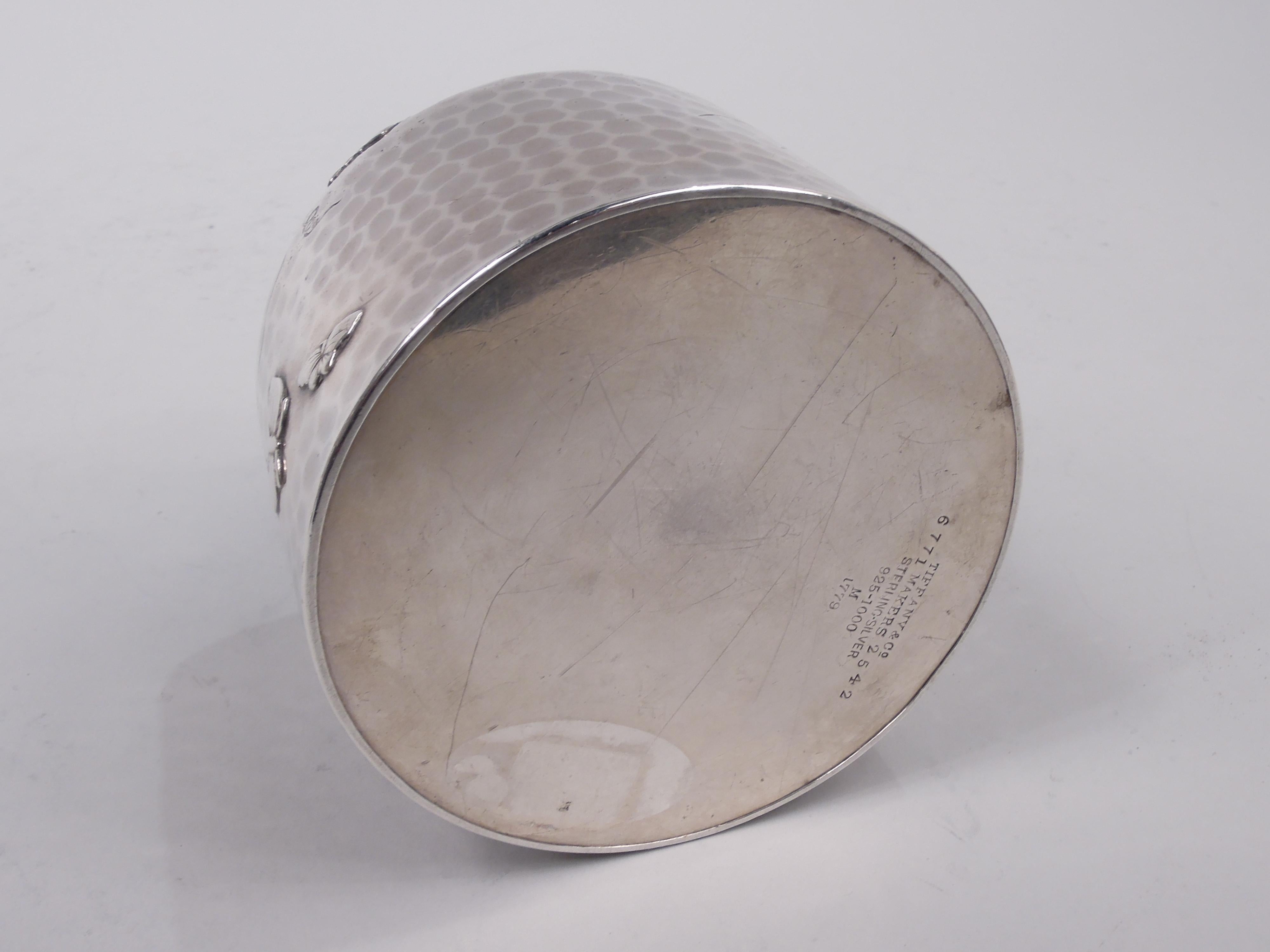 Tintero grande Tiffany Japonés de plata de ley con escarabajo en venta 3