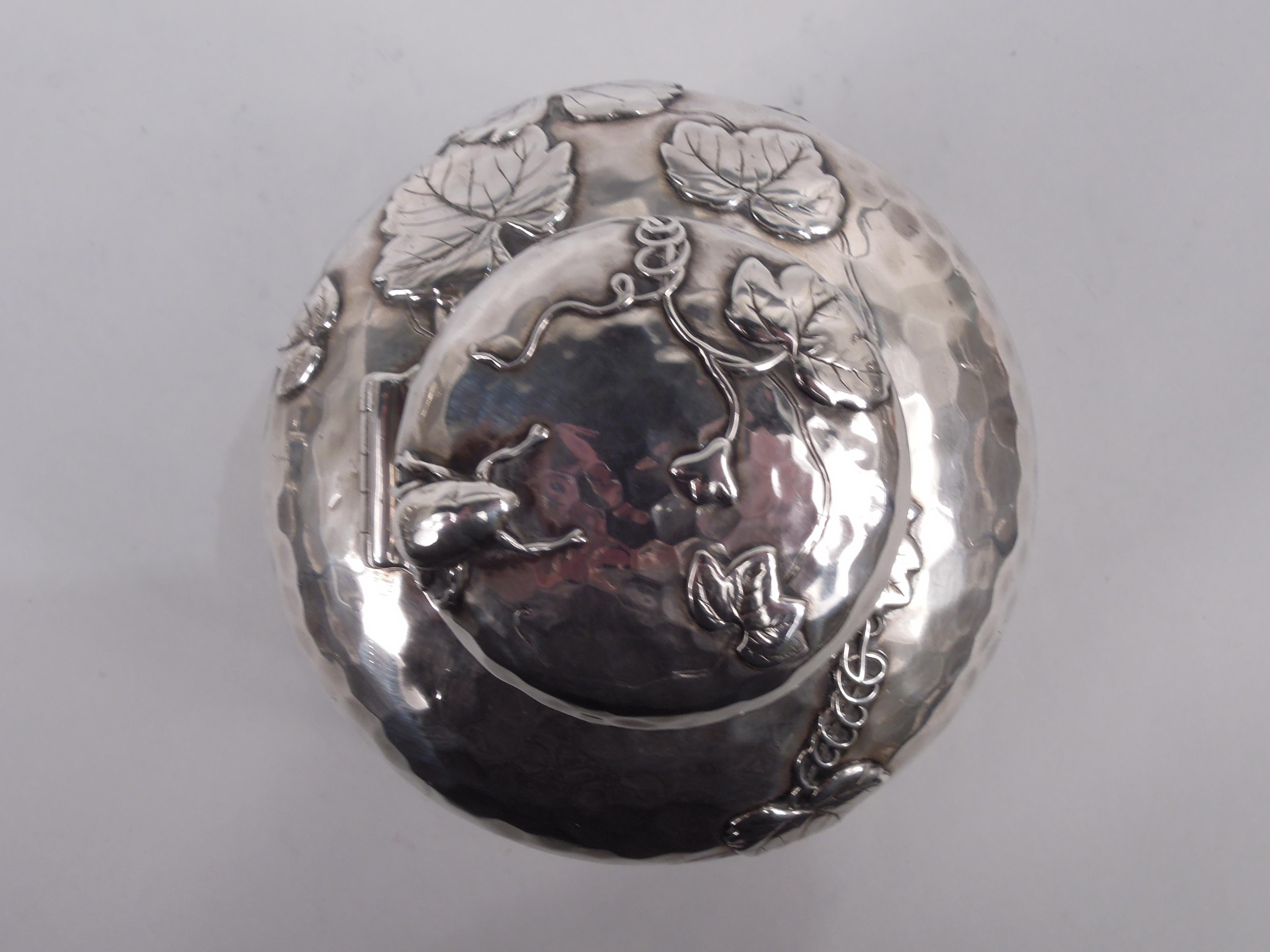 Tintero grande Tiffany Japonés de plata de ley con escarabajo Plata esterlina en venta