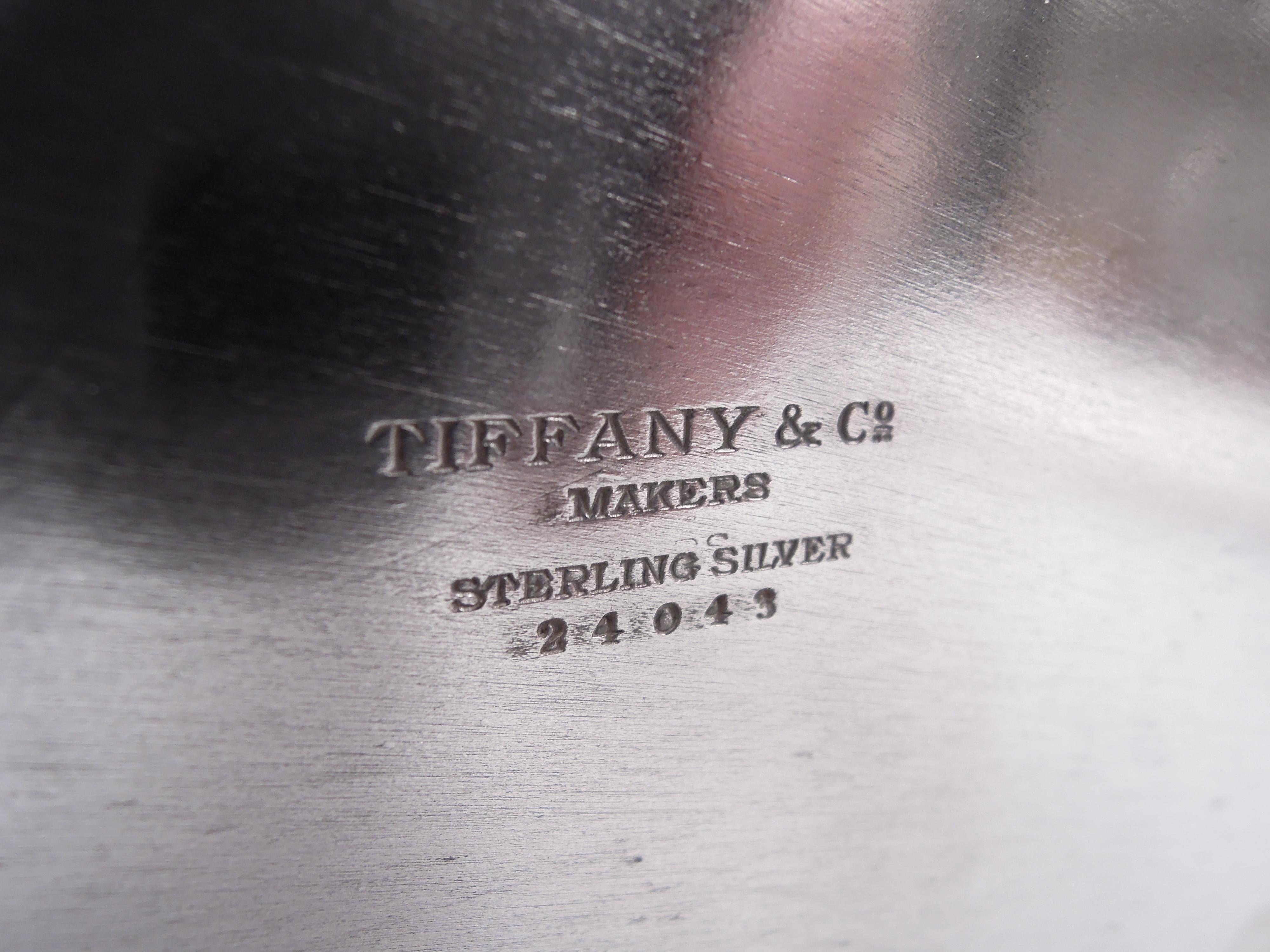 Large Tiffany Midcentury Modern Sterling Silver Cigar Box 2