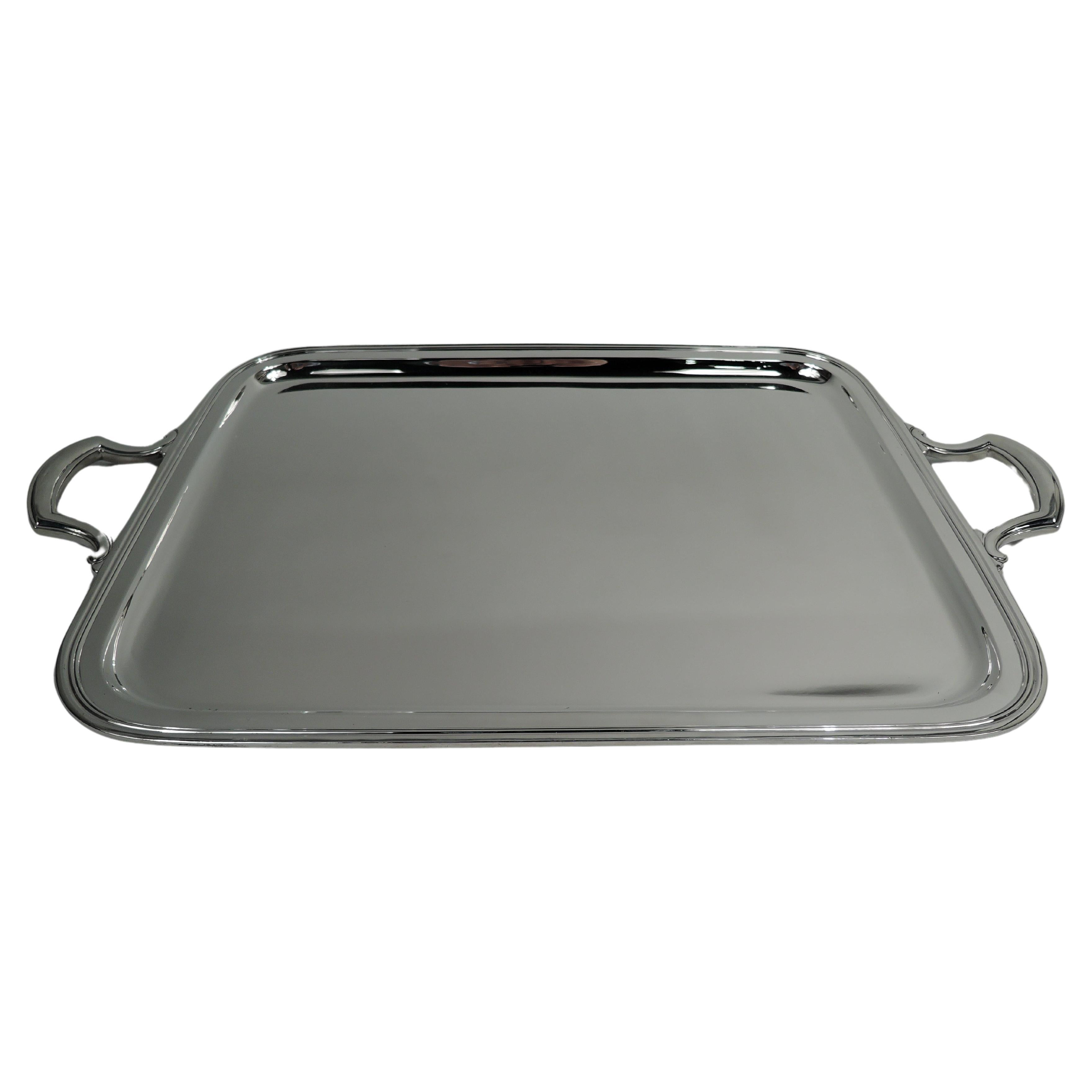 Large Tiffany Midcentury Modern Sterling Silver Tray For Sale