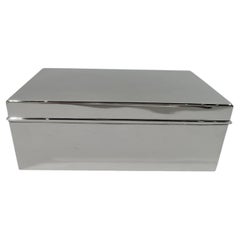 Large Tiffany Modern Sterling Silver Cigar Box
