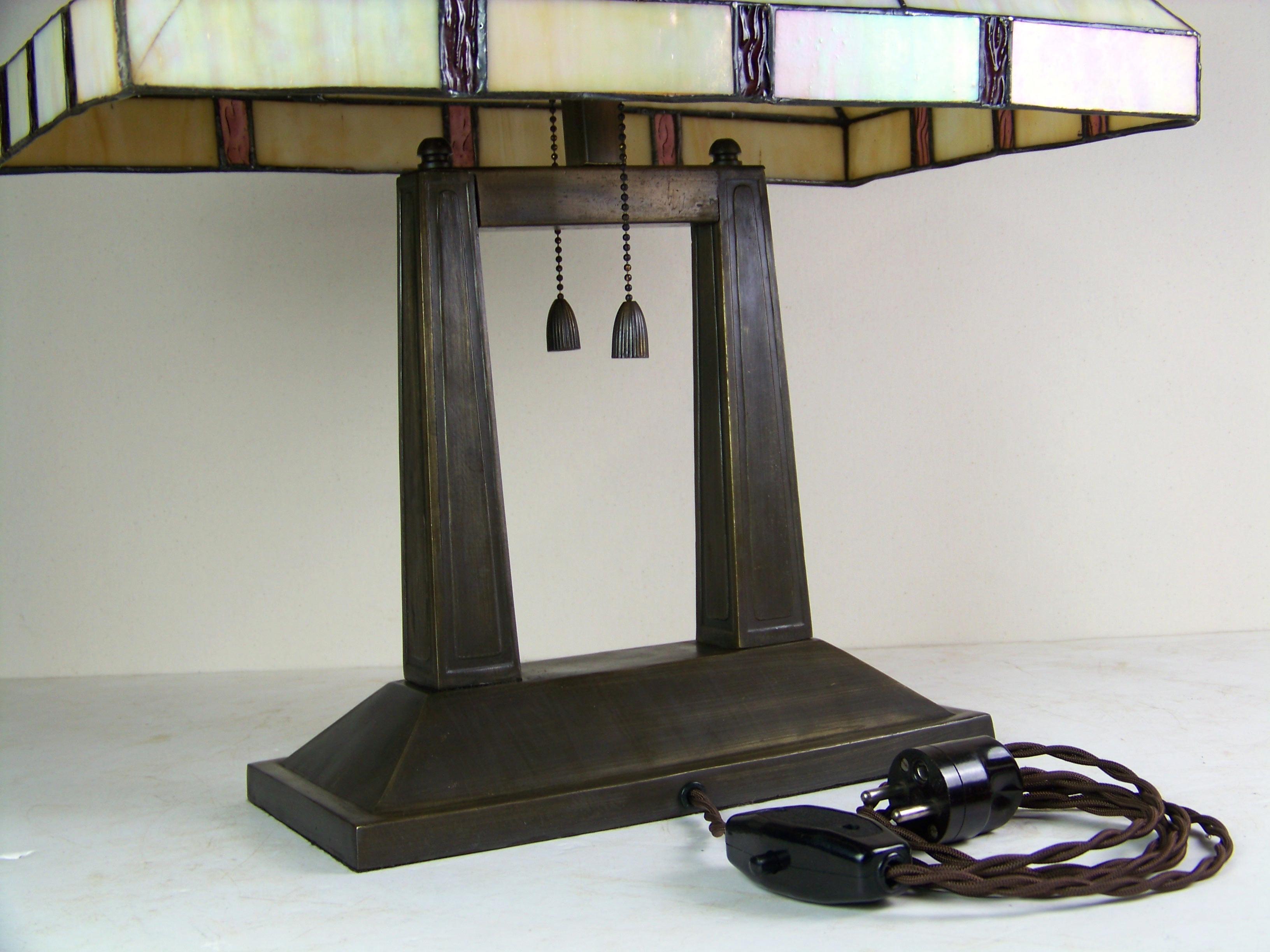 Mid-20th Century Large Tiffany Table Lamp For Sale