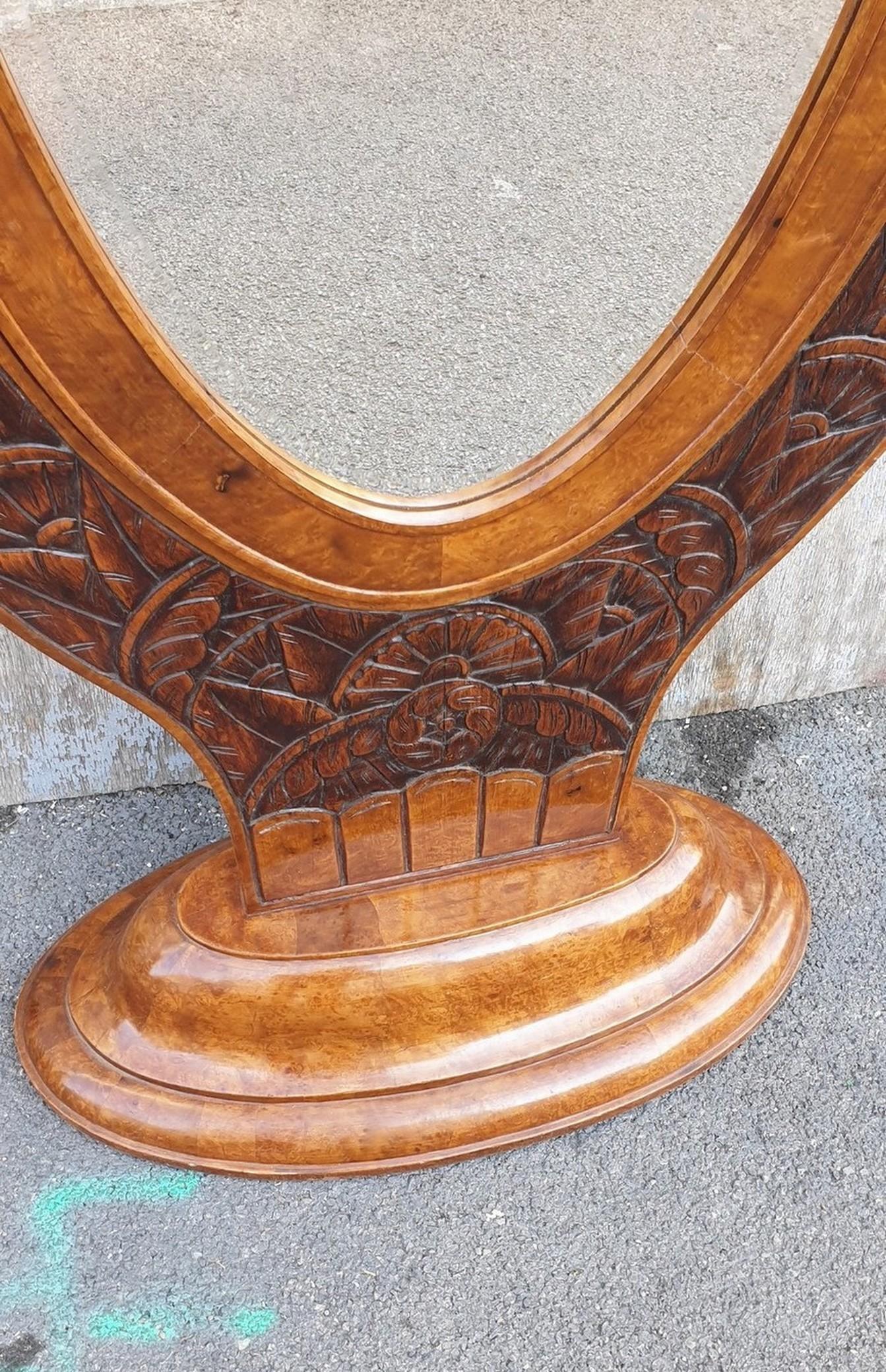 20th Century Large Tilting Psyche Mirror, Art Deco, XXth Century