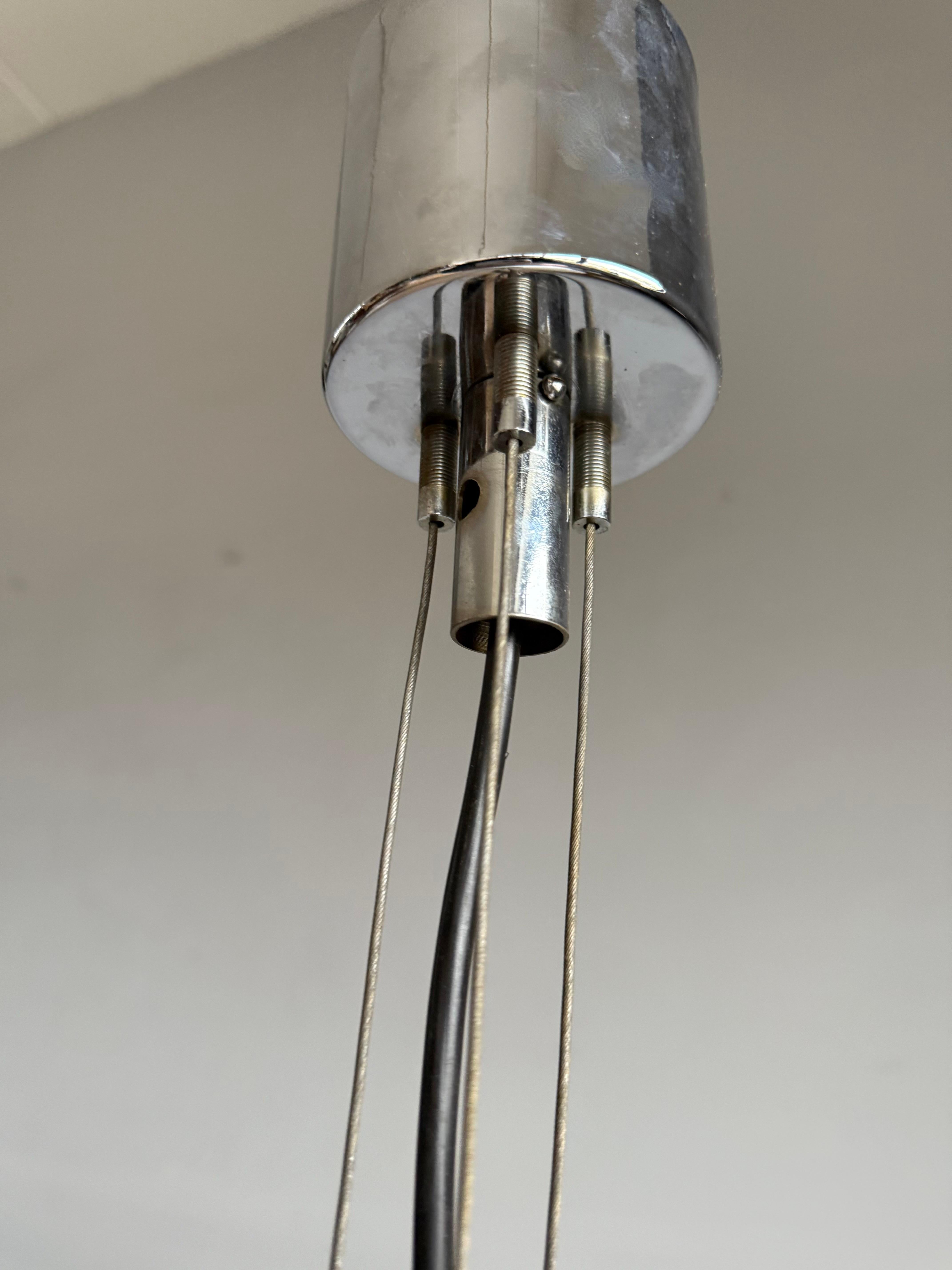 Poli Timeless Venetian Murano Pendant Light,  Verre soufflé à la bouche avec points de Barbini en vente