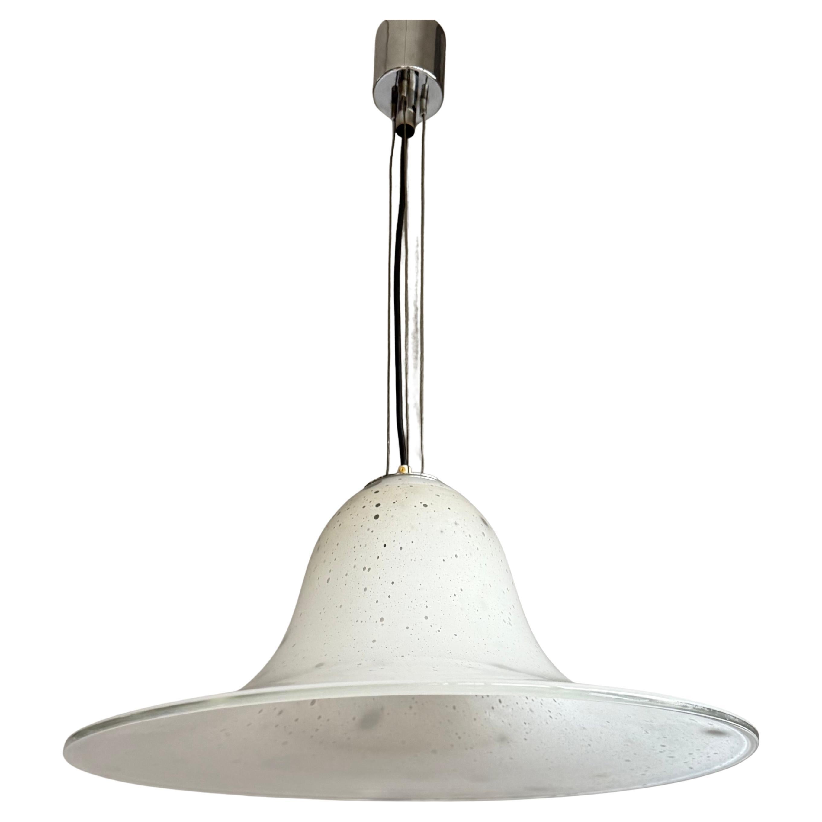 Timeless Venetian Murano Pendant Light,  Mouthblown Glass with Dots by Barbini