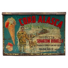 Grande boîte pour cornets de glace Cono Alasca, Italie années 1950