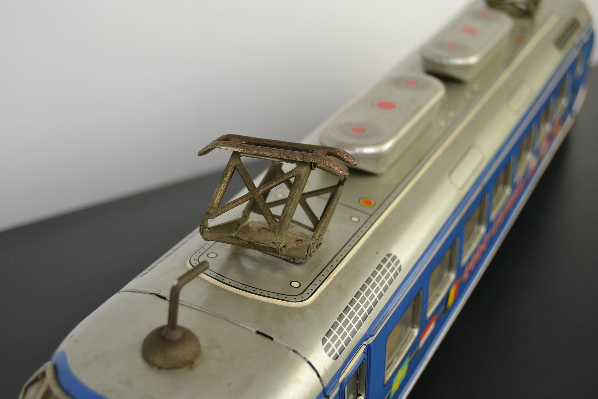 20th Century Large Tin Friction Drive, Express Train Toy by ATC, Japan, 1950s