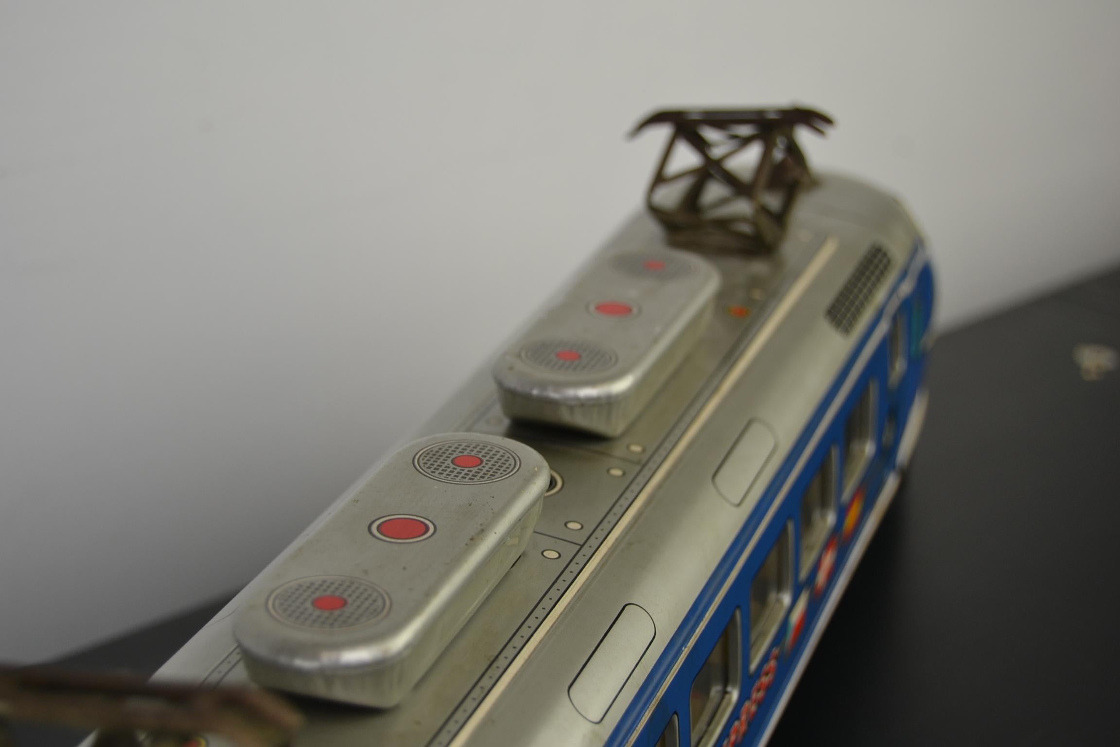 Large Tin Friction Drive, Express Train Toy by ATC, Japan, 1950s 1