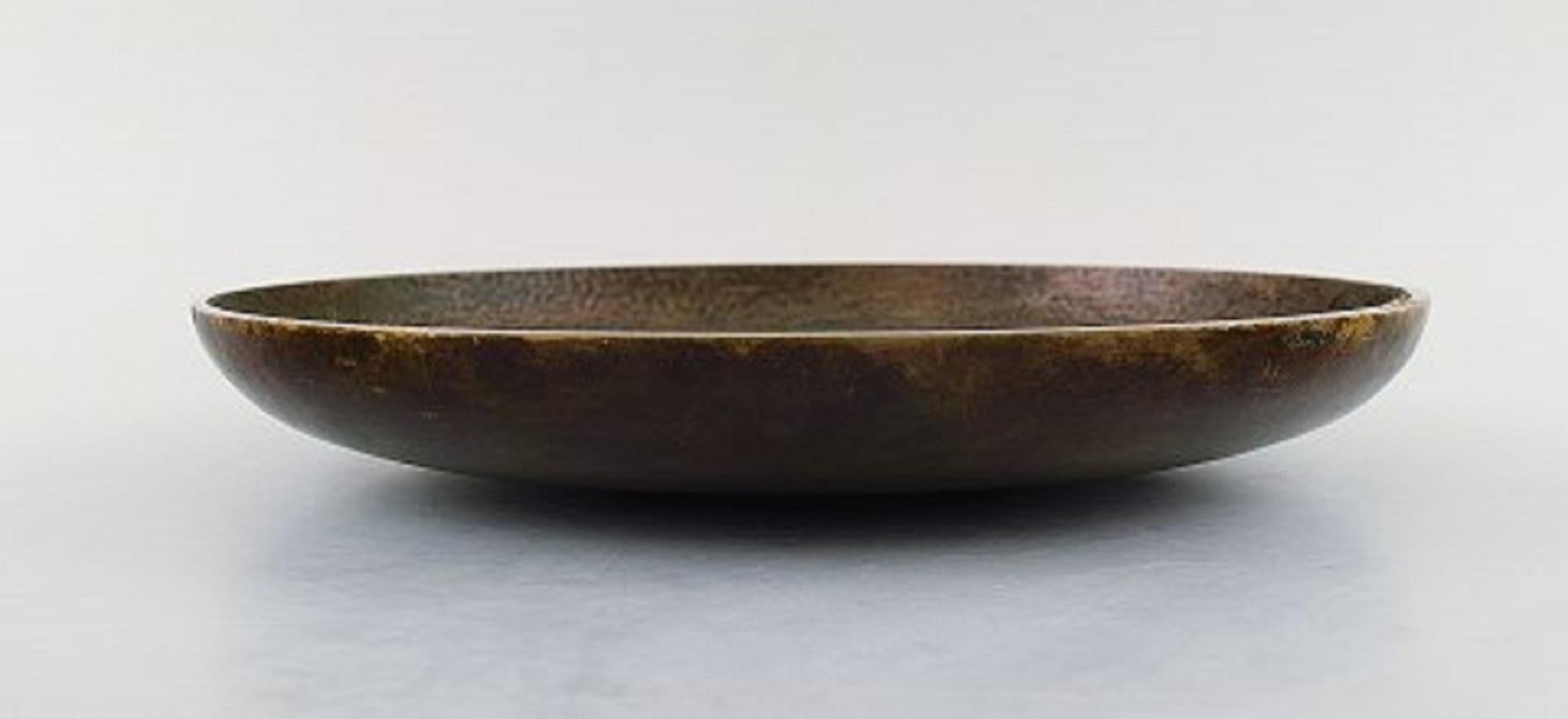 Danish Large Tinos art deco dish in bronze. Denmark, 1940s