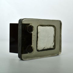 Large Tinted Glass Rectangular Push Pull Door Handle