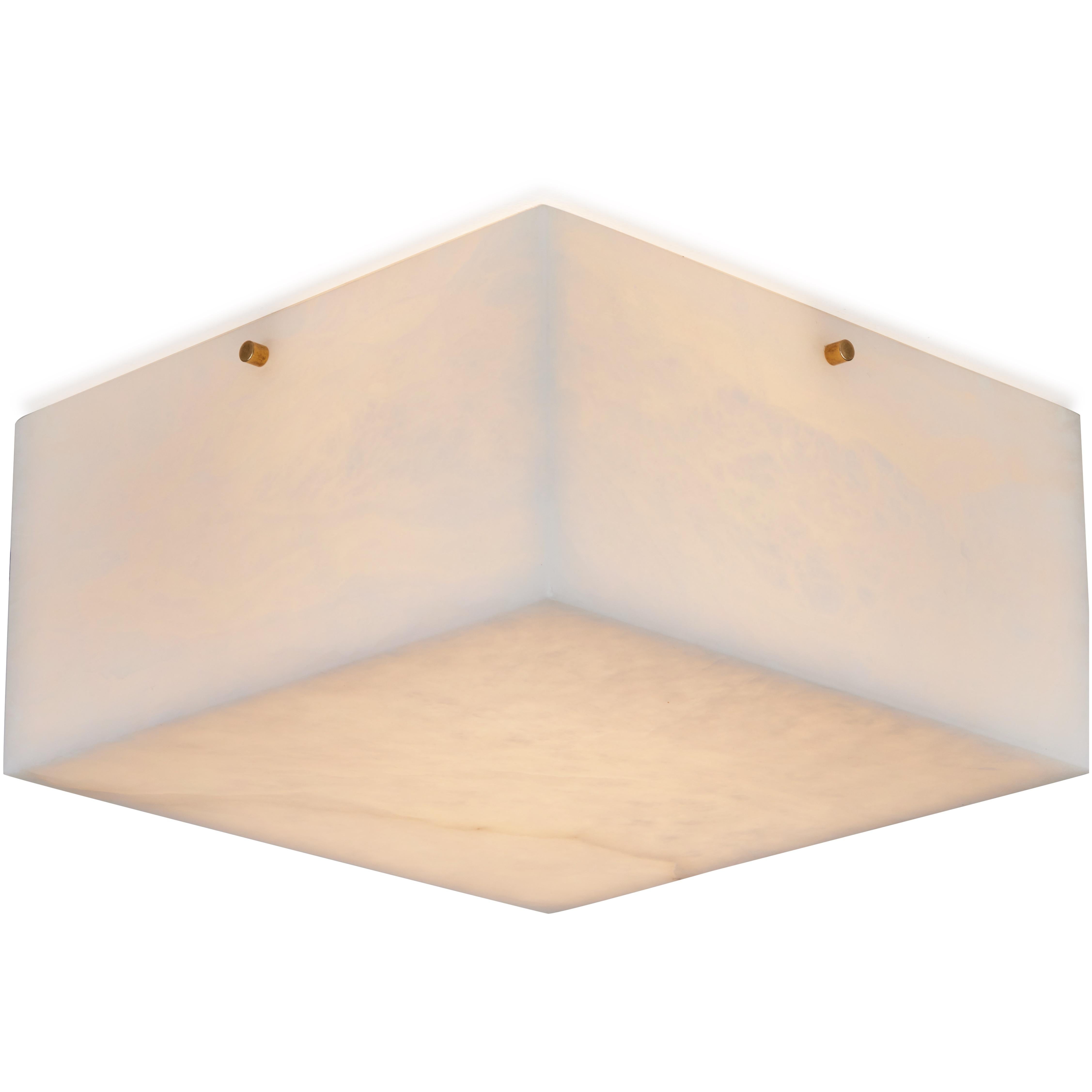 Large 'Titan 4' Alabaster Wall or Ceiling Lamp in the Manner of Pierre Chareau For Sale 2