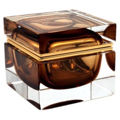Caja de joyas cuadrada «Large Tobacco»