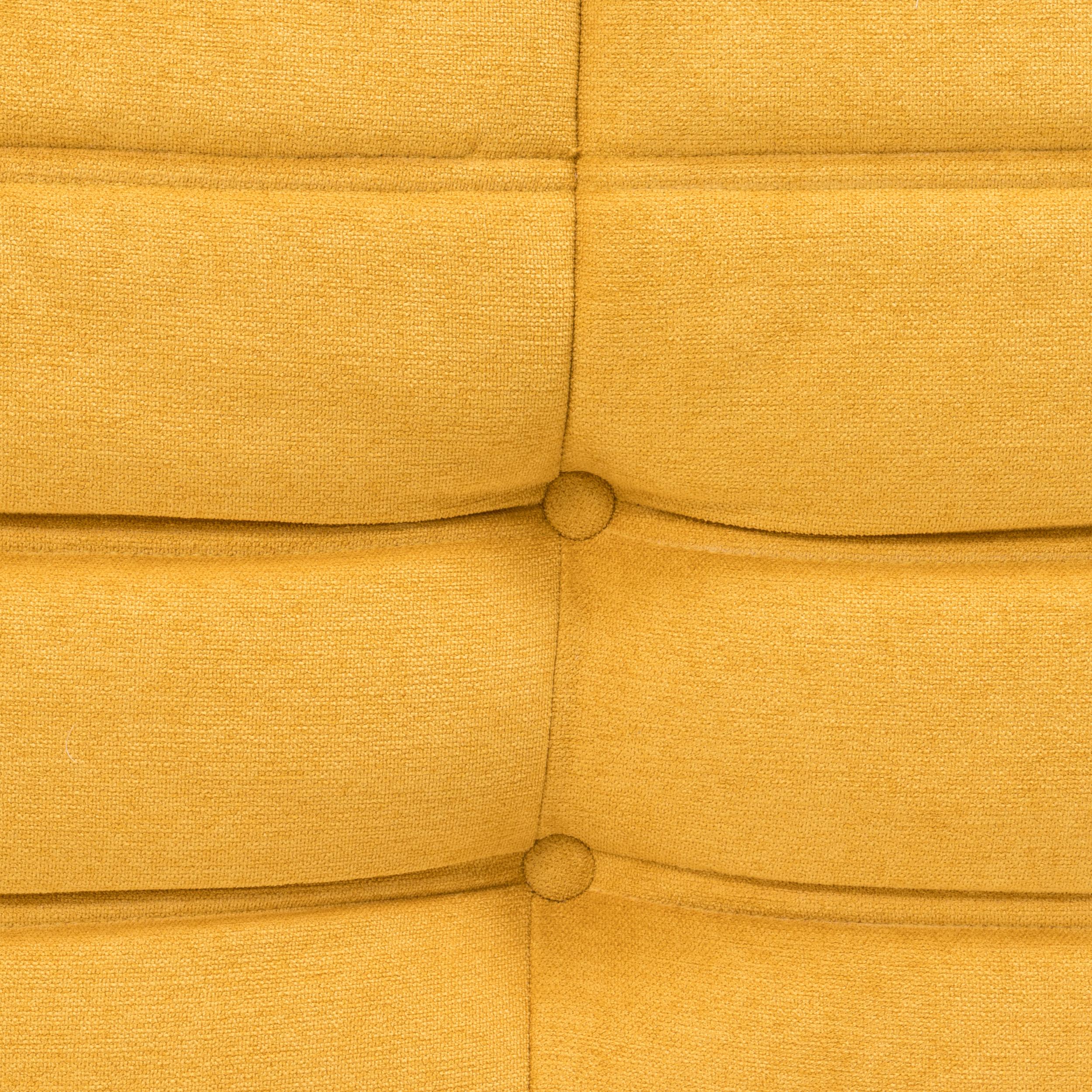 Late 20th Century Large Togo Yellow Fabric Sofa by Michel Ducaroy for Ligne Roset