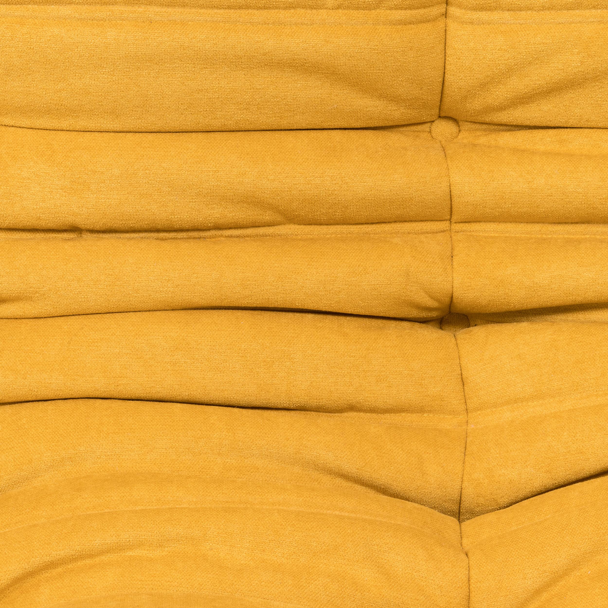 Large Togo Yellow Fabric Sofa by Michel Ducaroy for Ligne Roset 1