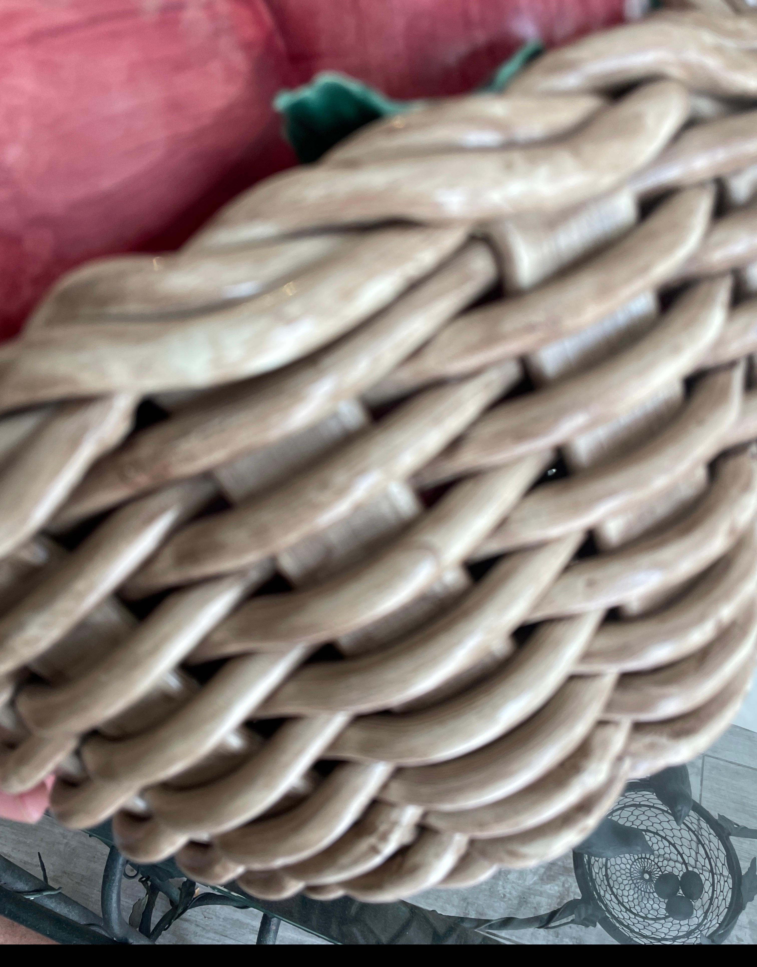 Large Italian Basket of Apples Centerpiece For Sale 2