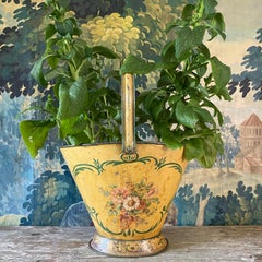 Large Tole Flower Basket