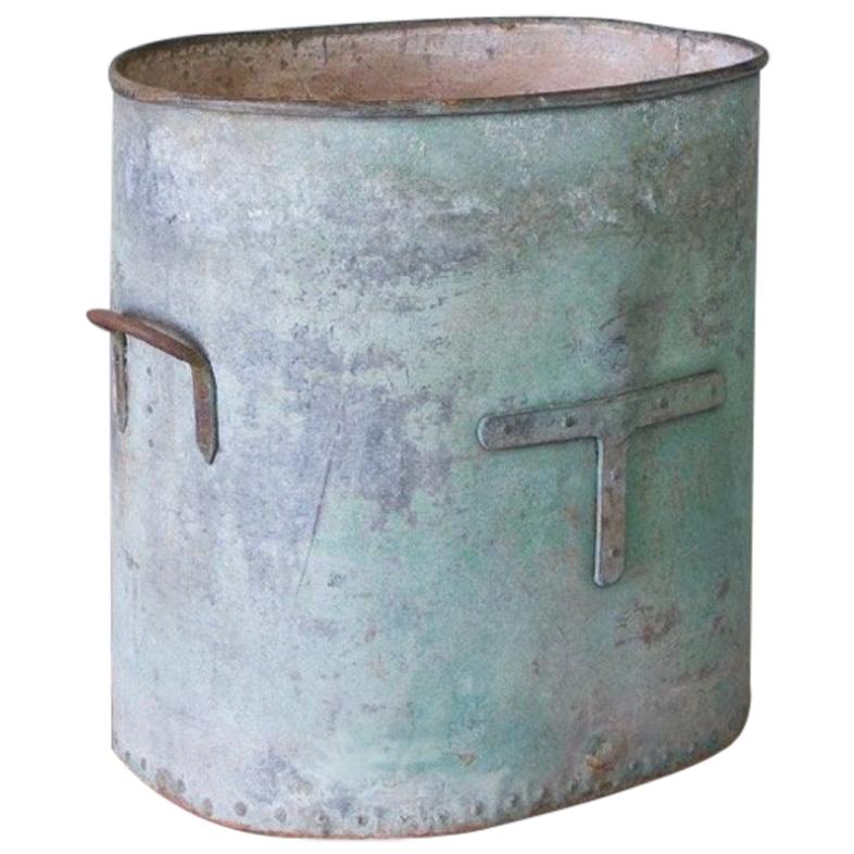 Large Tole Tub in Original Paint For Sale