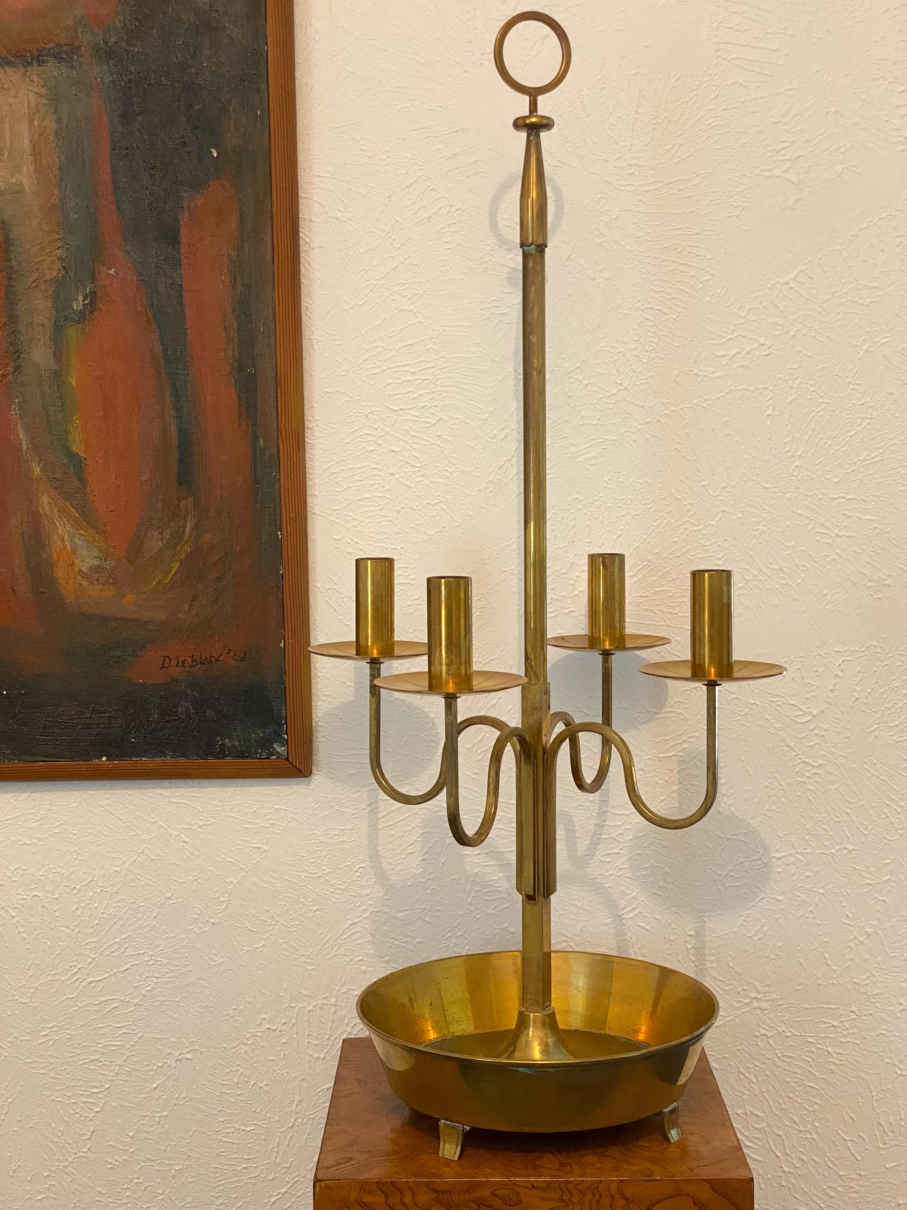 Forged Large Tommi Parzinger Candelabra for Dorlyn 1950s For Sale