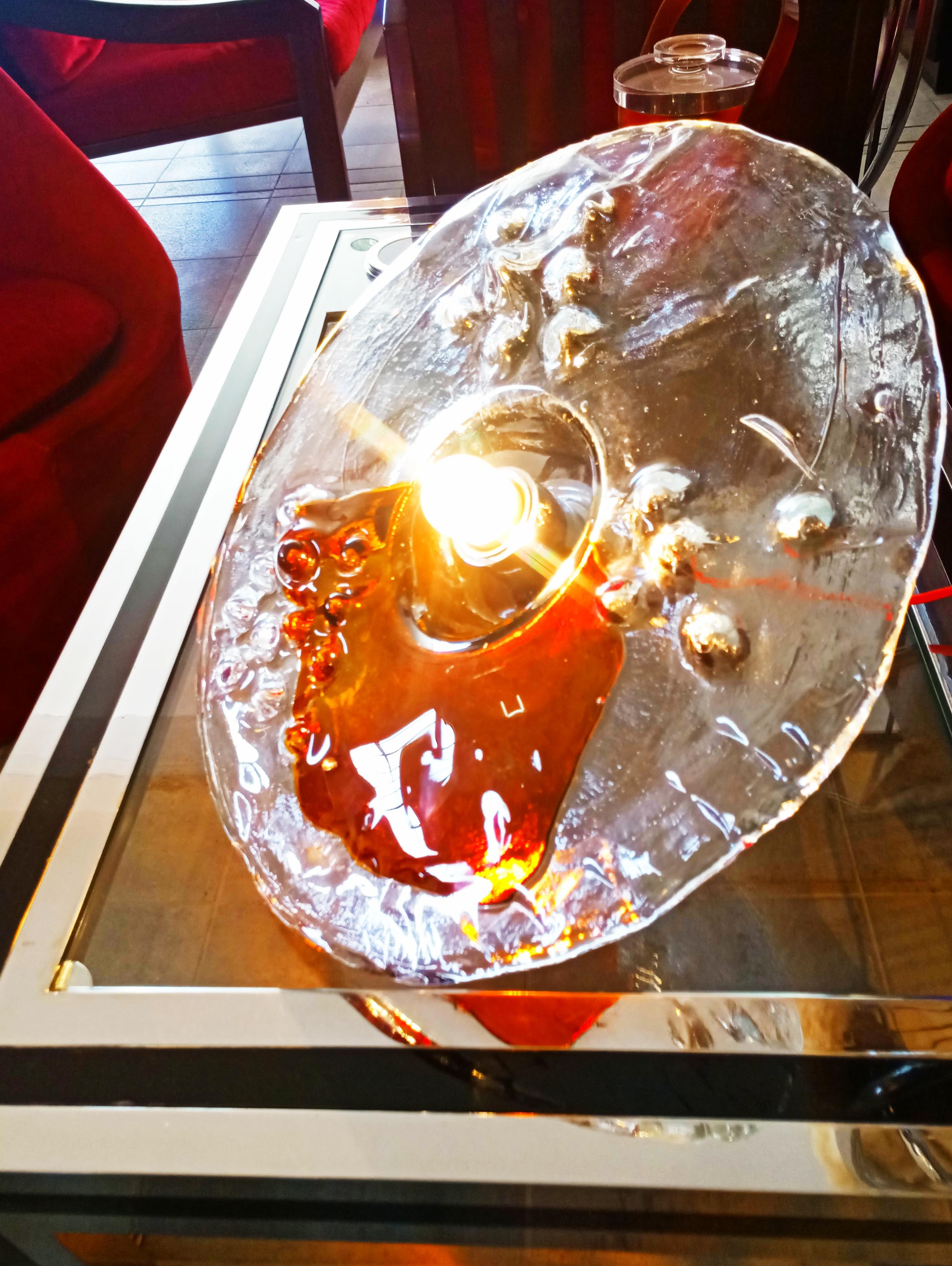 Toni Zuccherri - Lampe de table ou lampe de rangement en verre de Murano attribuée à Venini en vente 3