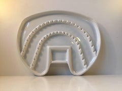 Large Tooth, Bauhaus Era Porcelain Tray for Dental Instruments, Germany, 1930s