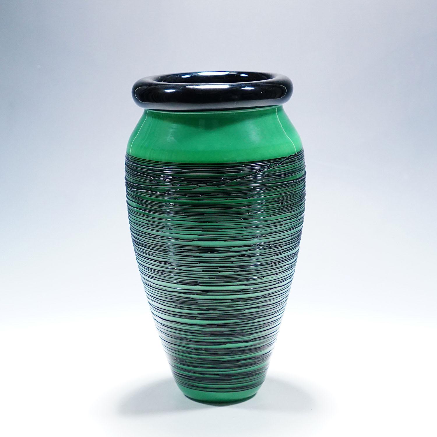 Mid-Century moderno Vaso grande Toots Zynsky 'Folto' per Venini 1988 in vendita