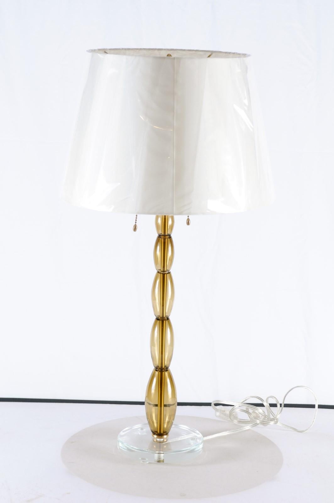 Large Topaz Beaded Lamp by Barbara Barry for Baker Beaded Lamp 3