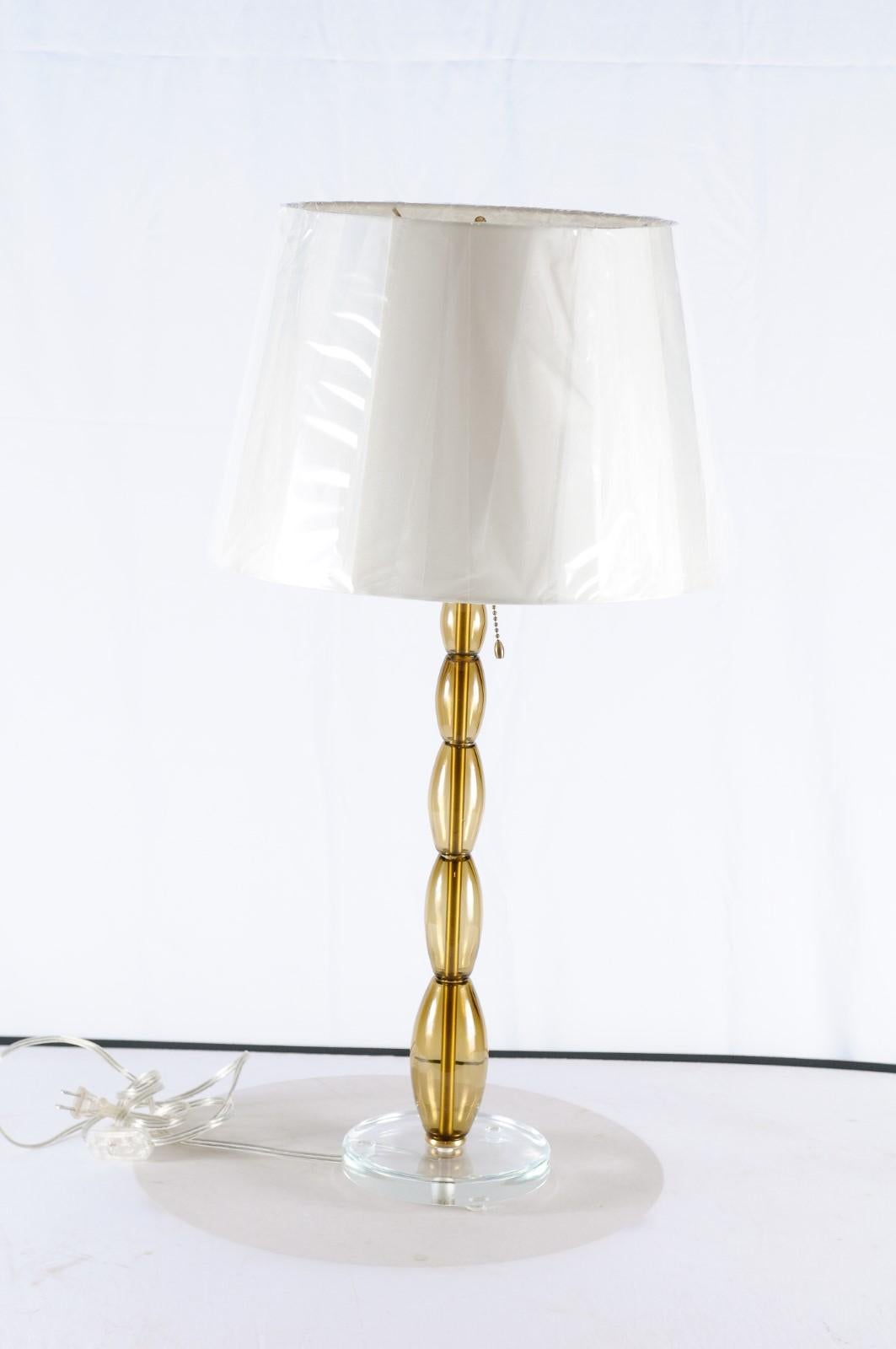 Contemporary Large Topaz Beaded Lamp by Barbara Barry for Baker Beaded Lamp
