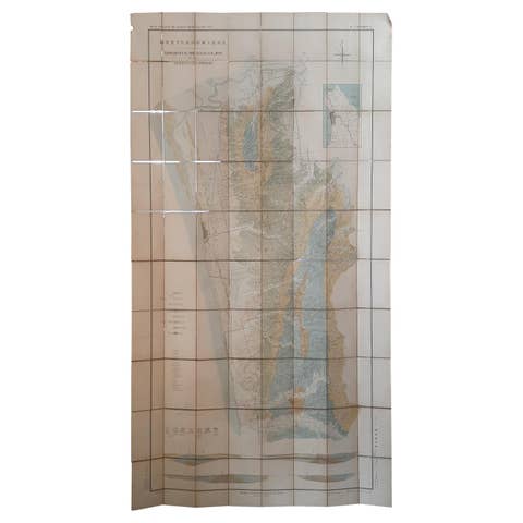 Large Topographical and Geological Map of the Teshio Oil Field, '1936'