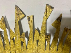 Große brutalistische Metall-Wandskulptur „PEOPLE“ aus Fackelschliff von Peter Pepper Products