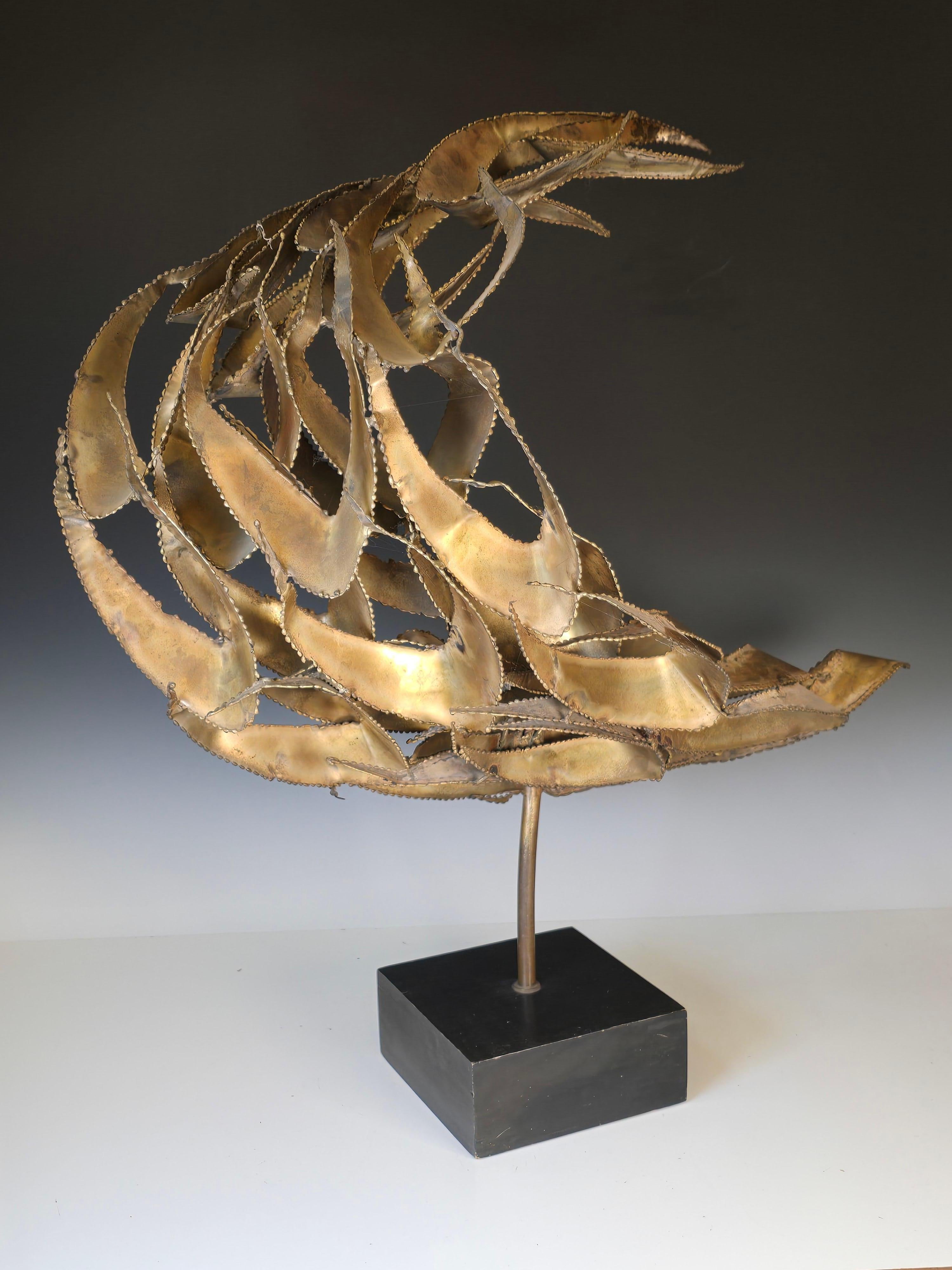 Large Torch Cut Brutalist Sculpture For Sale 5