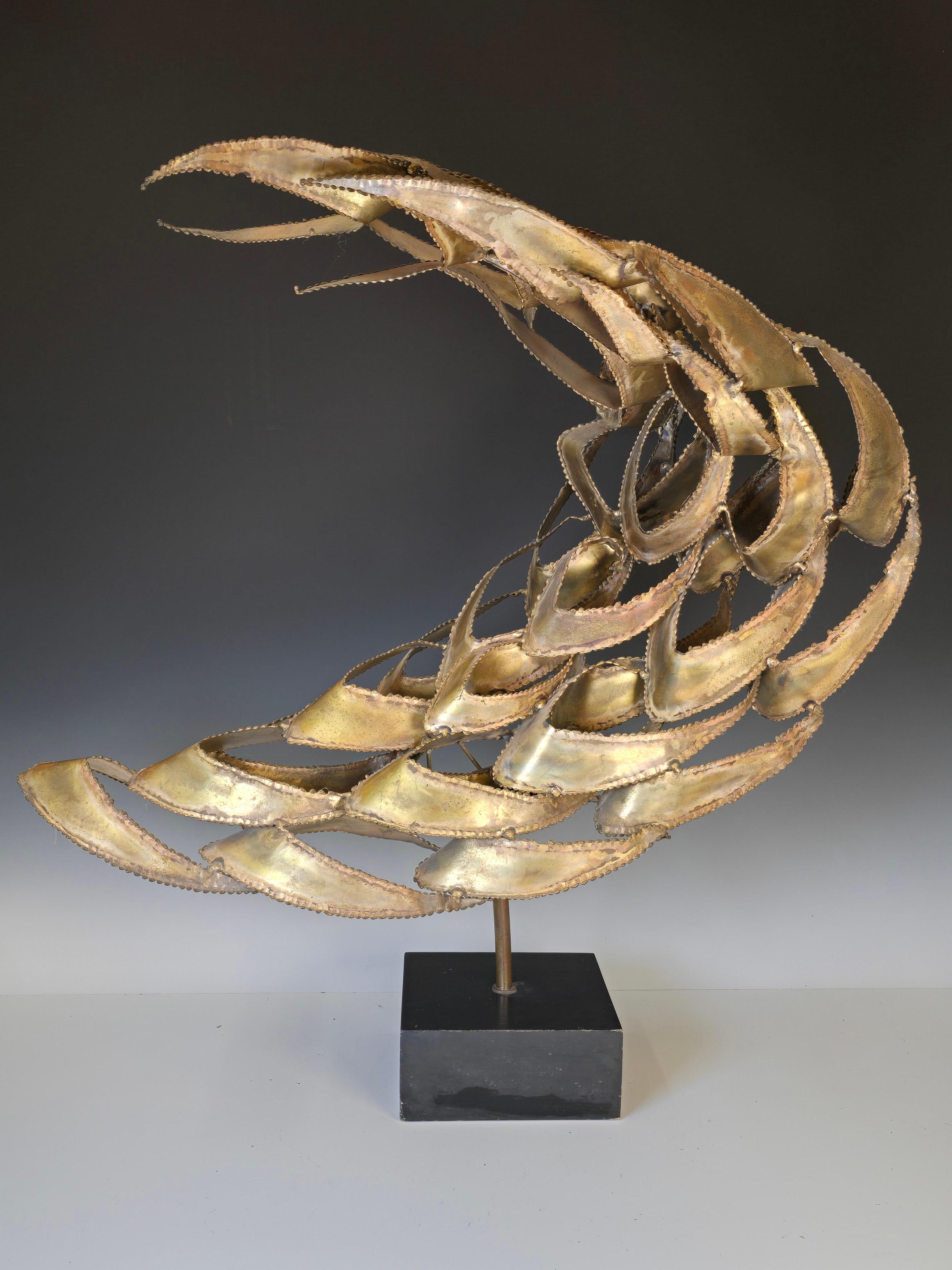 Large Torch Cut Brutalist Sculpture In Good Condition For Sale In Kilmarnock, VA