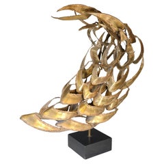 Gran Escultura Brutalista Cortada con Soplete