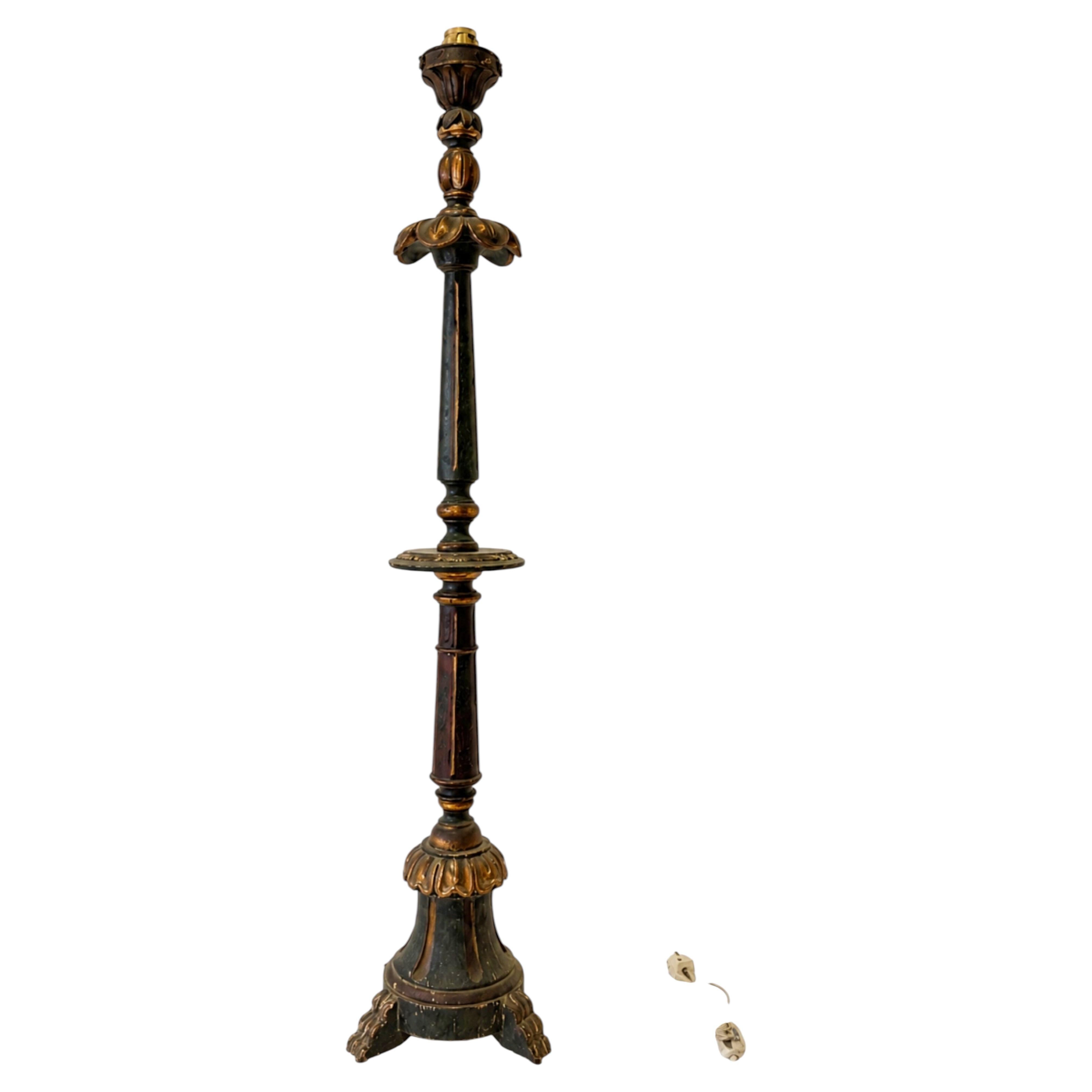 Large Torch Holder Portuguese, 19th Century H. 141cm For Sale