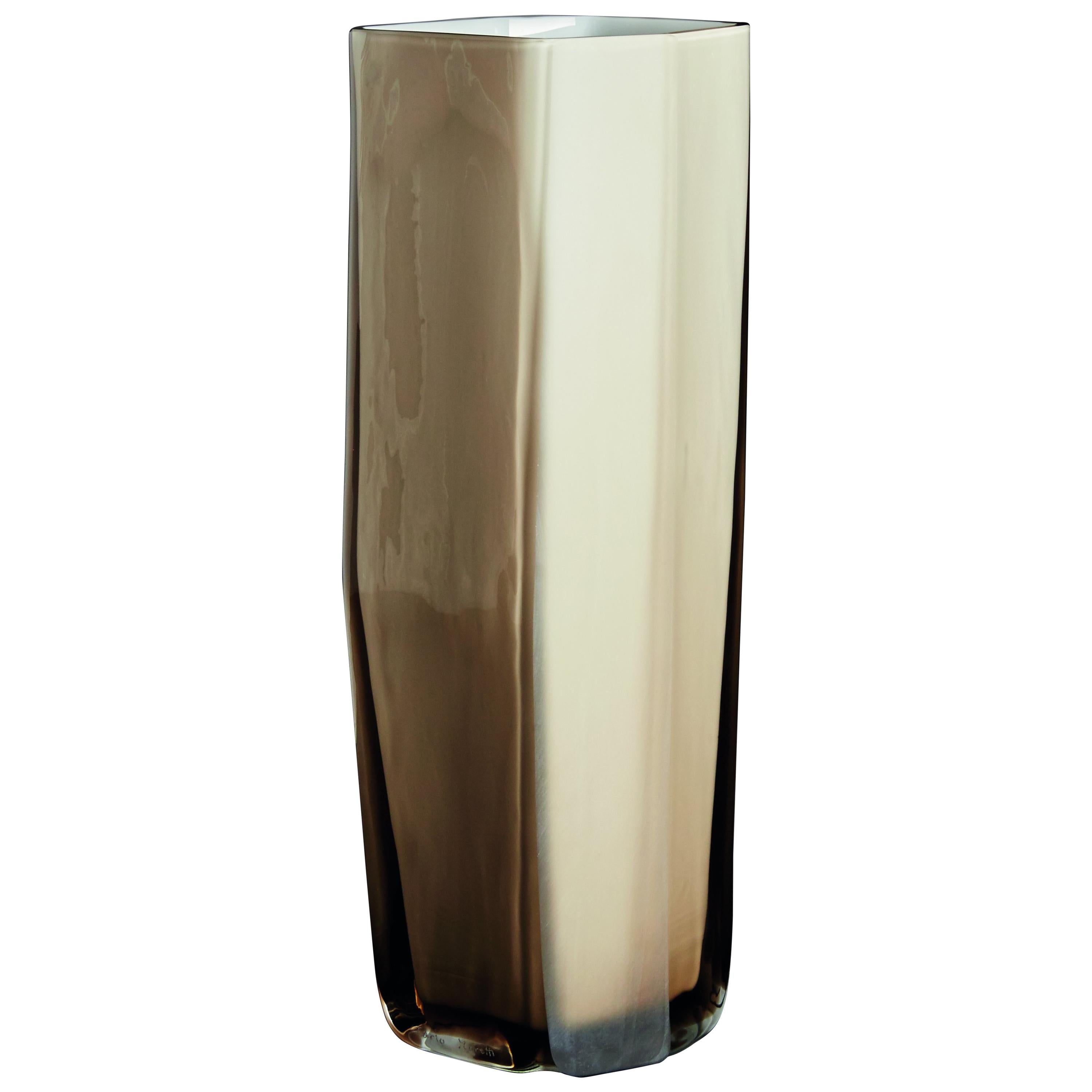 Large Torre Vase in Beige by Carlo Moretti For Sale
