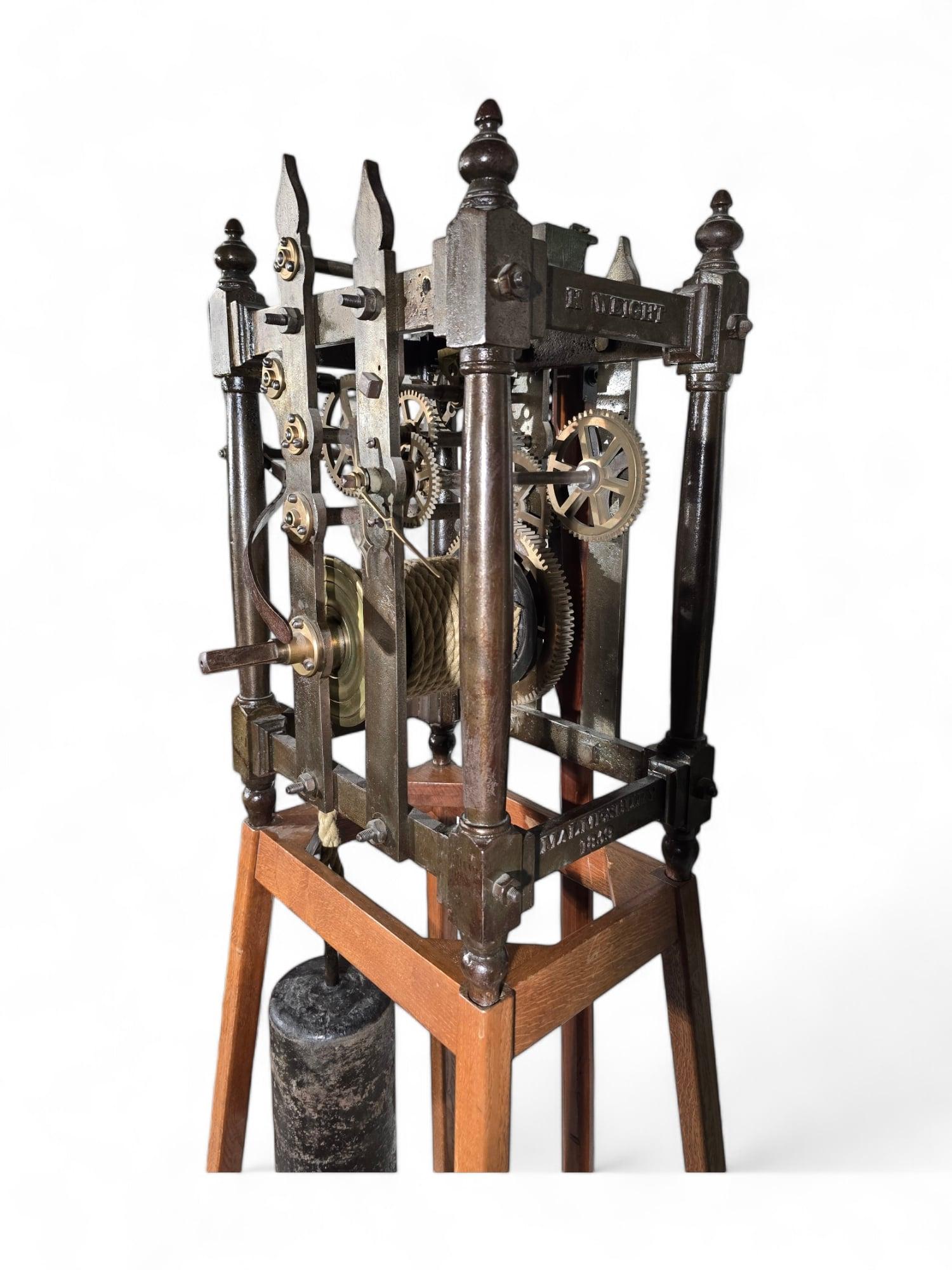 Large Tower Clock by H. Wheight, Malmesbury (1859) – Fully Functional For Sale 6