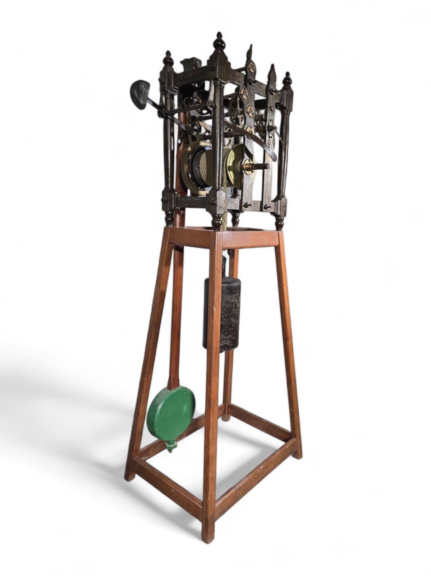 Large Tower Clock by H. Wheight, Malmesbury (1859) – Fully Functional For Sale 7