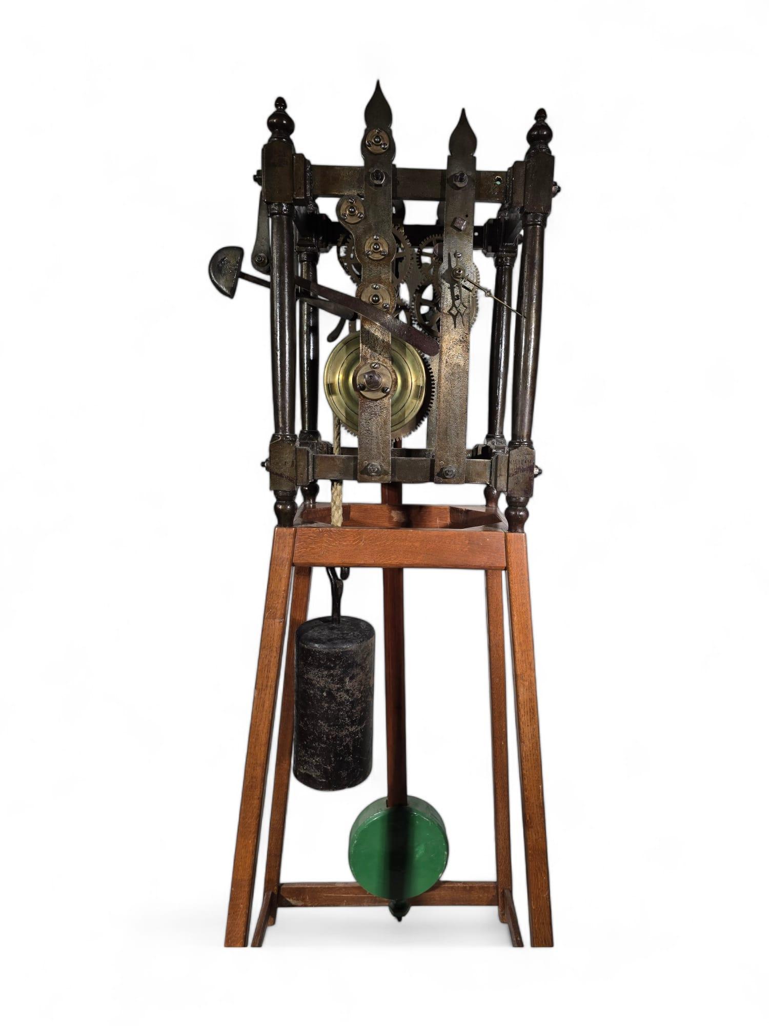 Wrought Iron Large Tower Clock by H. Wheight, Malmesbury (1859) – Fully Functional For Sale