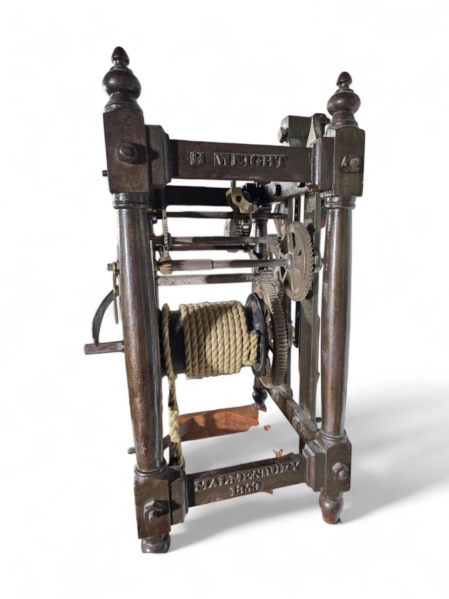 Large Tower Clock by H. Wheight, Malmesbury (1859) – Fully Functional For Sale 3