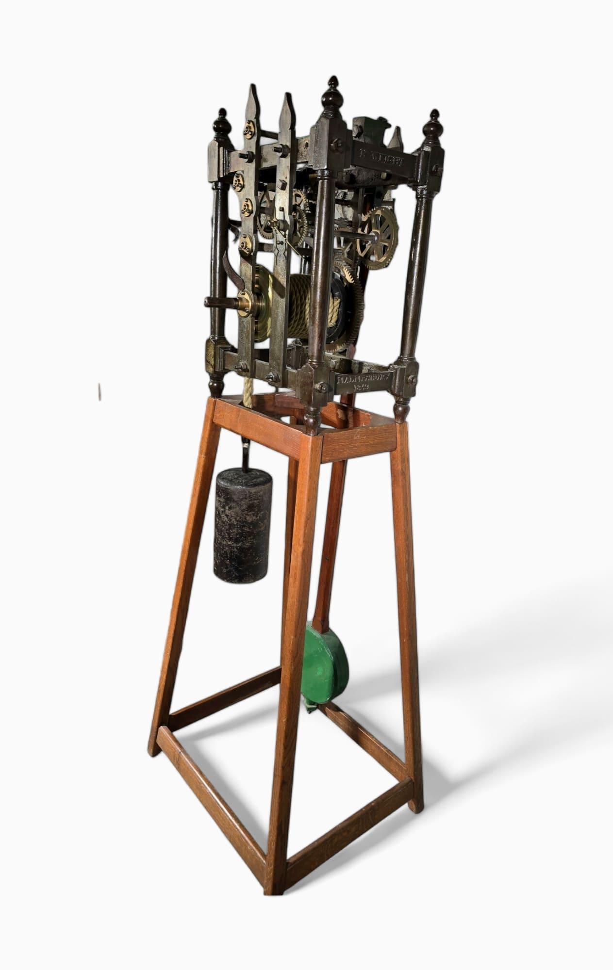 Large Tower Clock by H. Wheight, Malmesbury (1859) – Fully Functional For Sale 4