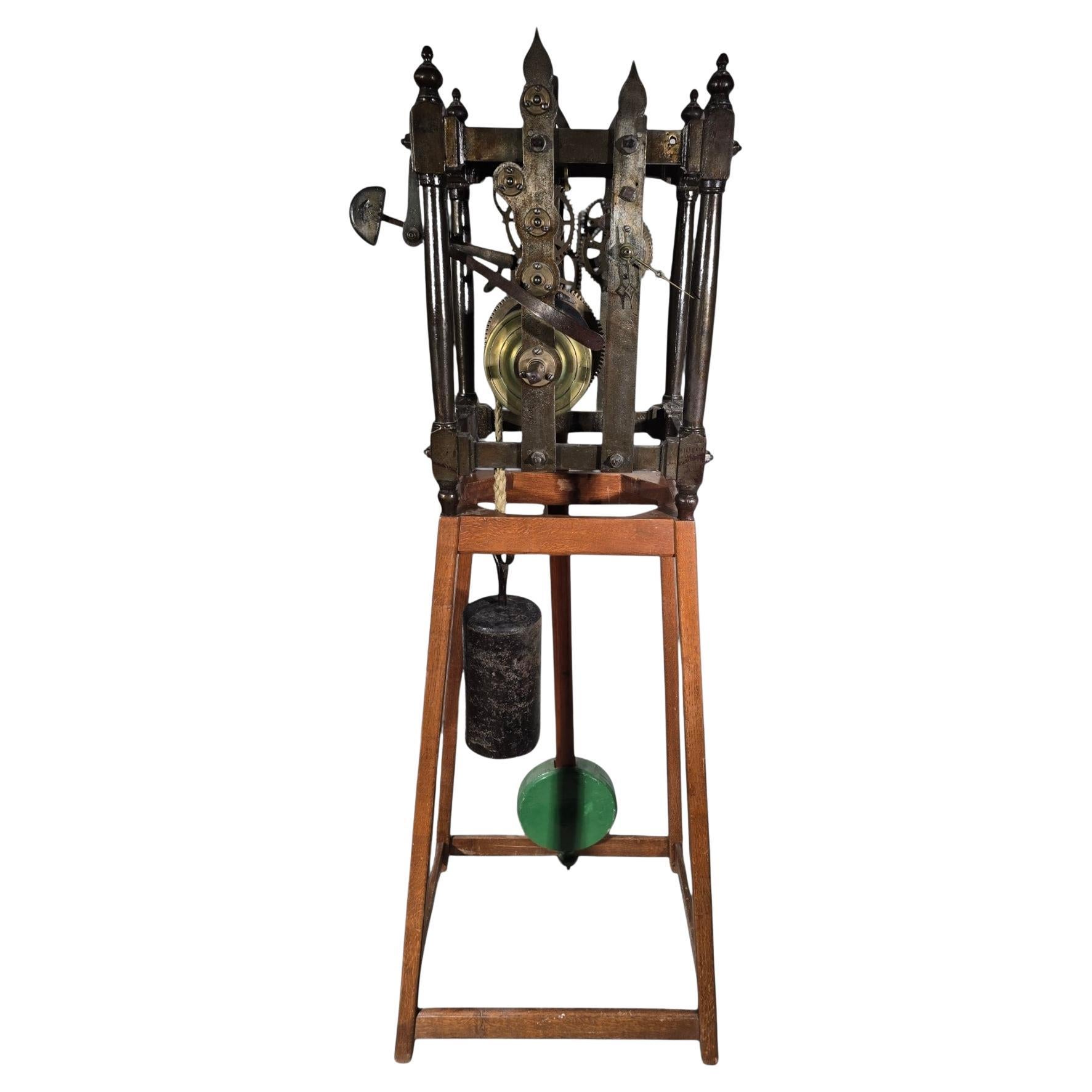 Large Tower Clock by H. Wheight, Malmesbury (1859) – Fully Functional For Sale