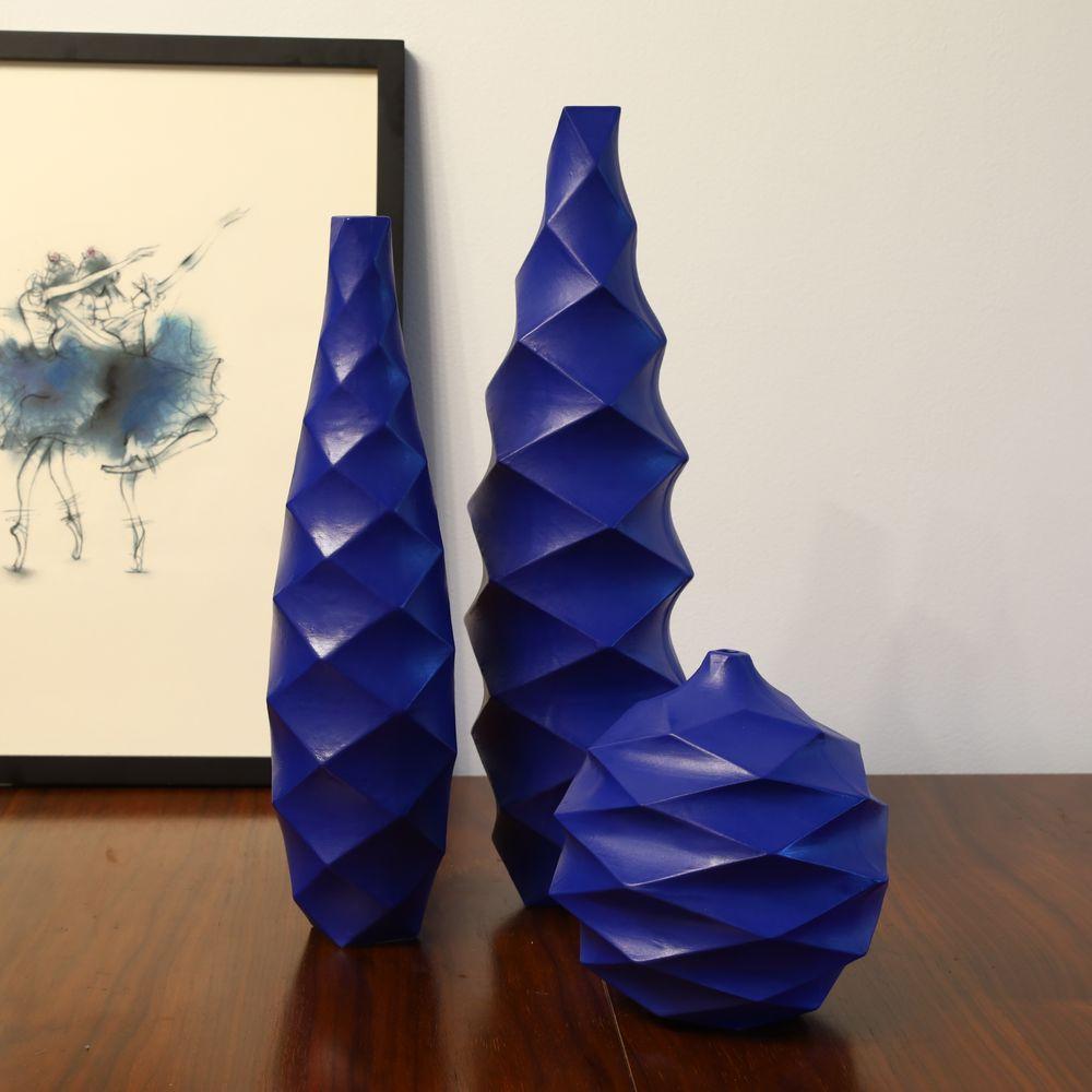 Ceramic Large Tower in Cobalt For Sale