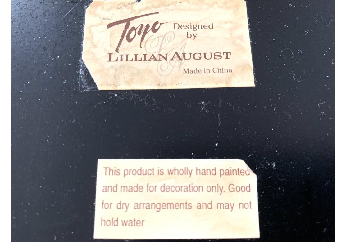 Bandeja ovalada grande Toyo Lillian August Tole grande siglo XX en venta