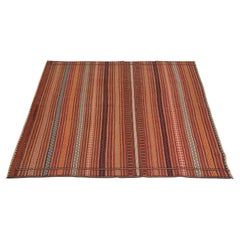 Large traditional Colorful Vintage Jajim Rug