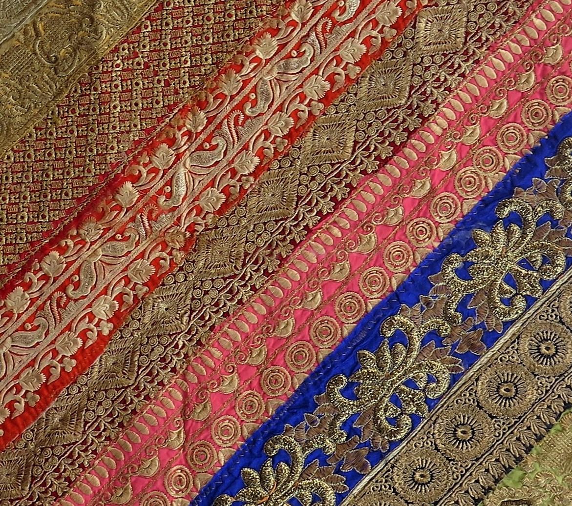 Large Cushion or Pillow cover Traditional Hand-Worked Indian Vintage For Sale 3