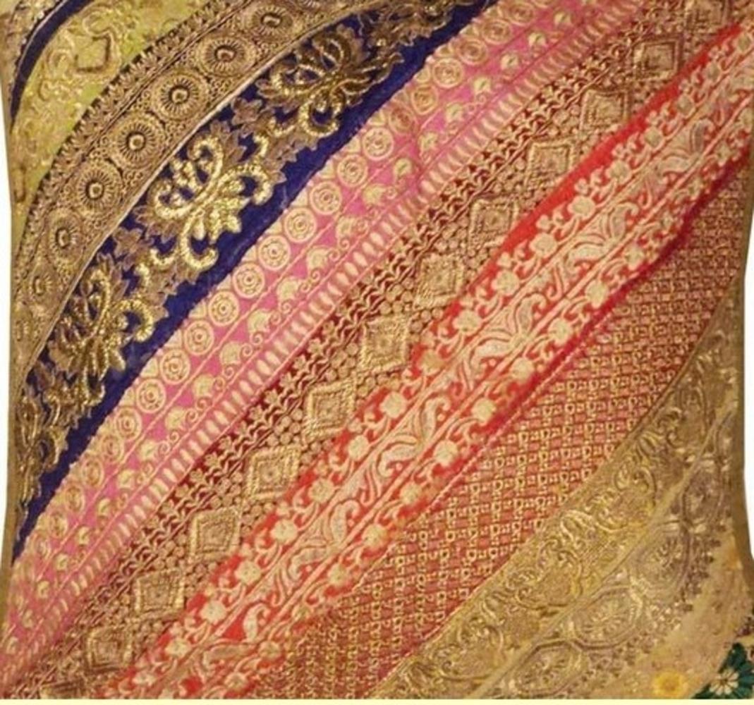 Grand coussin ou couvercle d'oreiller vintage indien traditionnel travaillé à la main  en vente 12