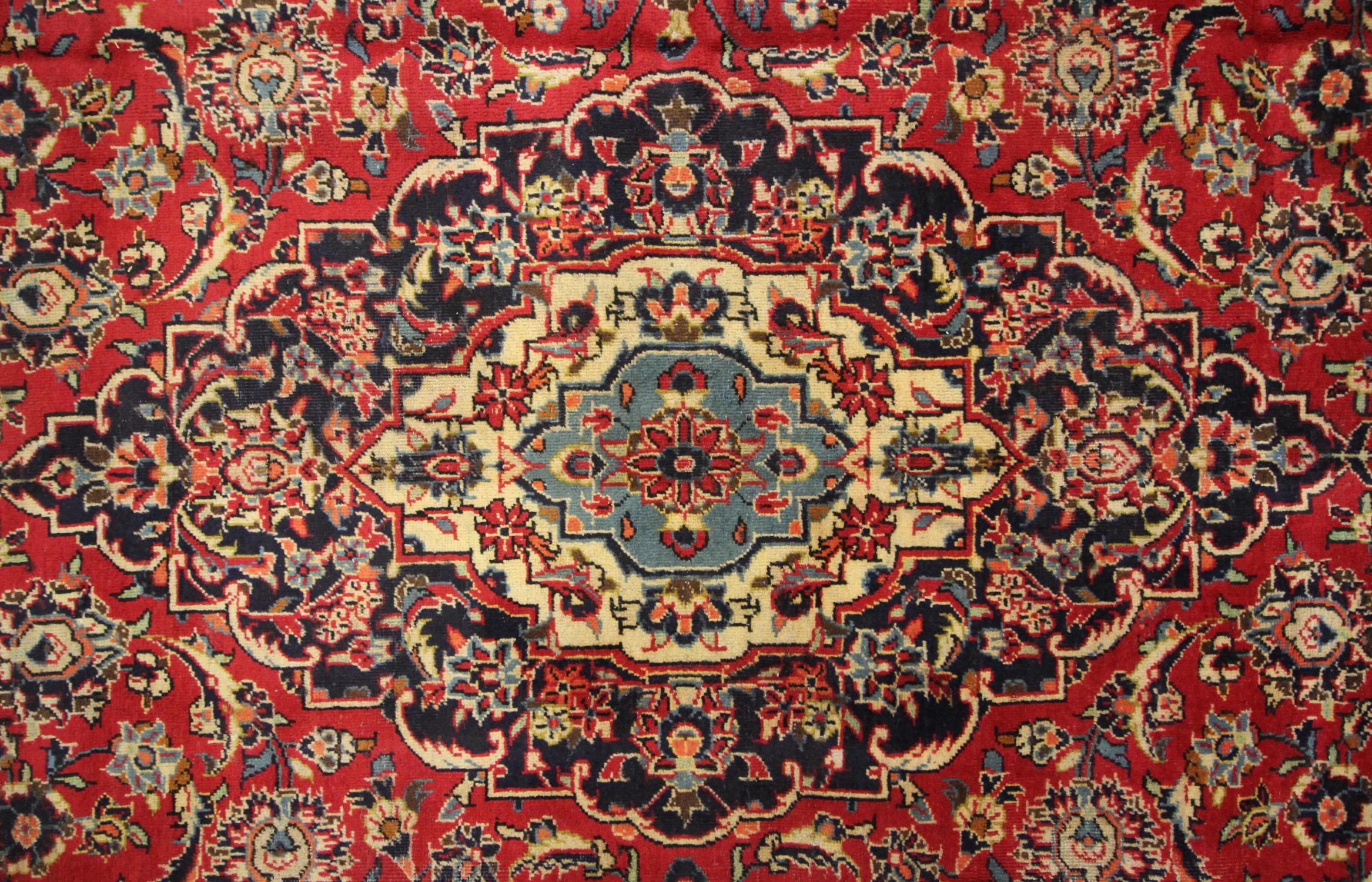 Large Traditional Living Room Rug Handmade Carpet Oriental Vintage Rug 4