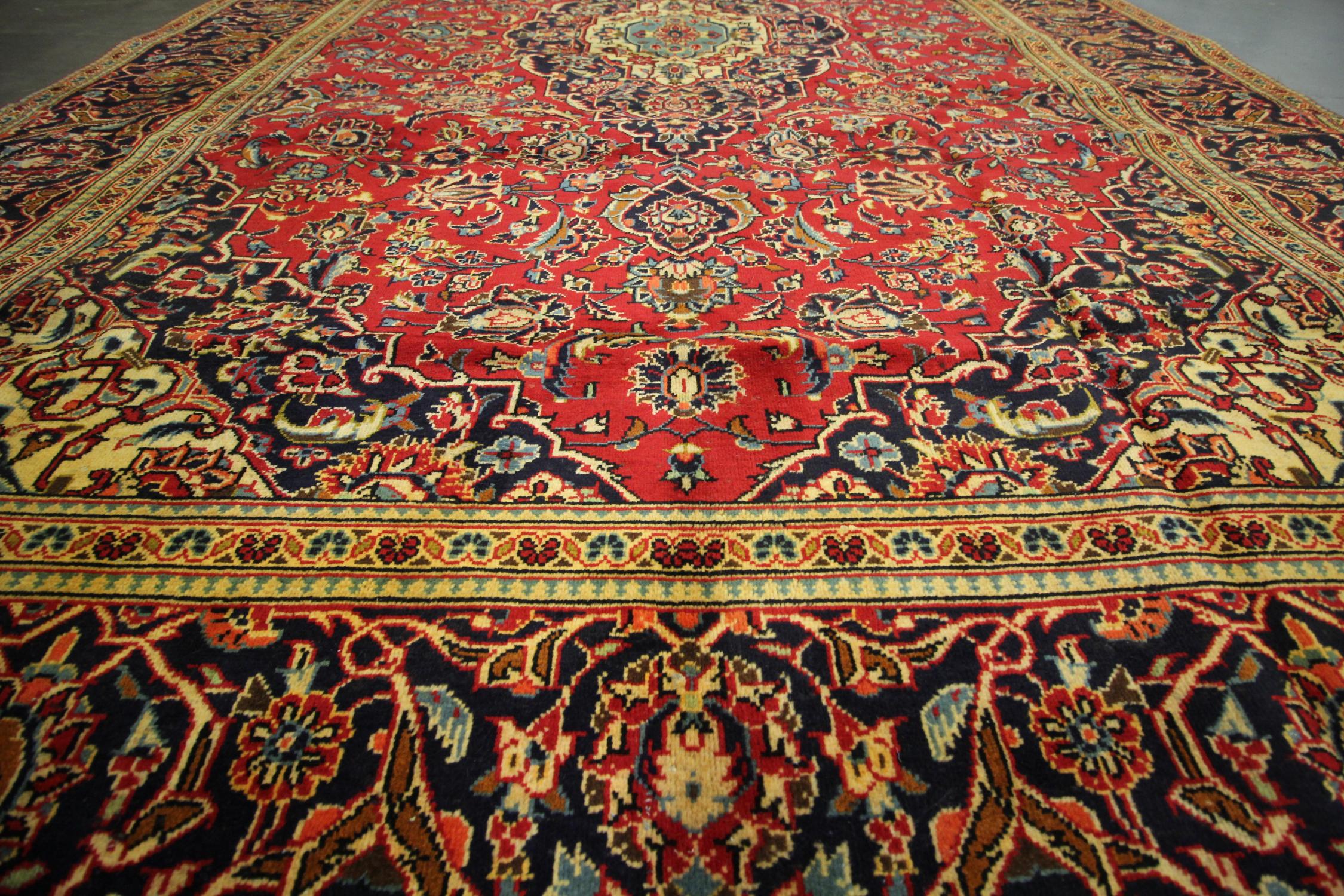 Large Traditional Living Room Rug Handmade Carpet Oriental Vintage Rug 1