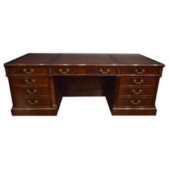 Large Traditional Mahogany Executive Desk by Leighton Hall