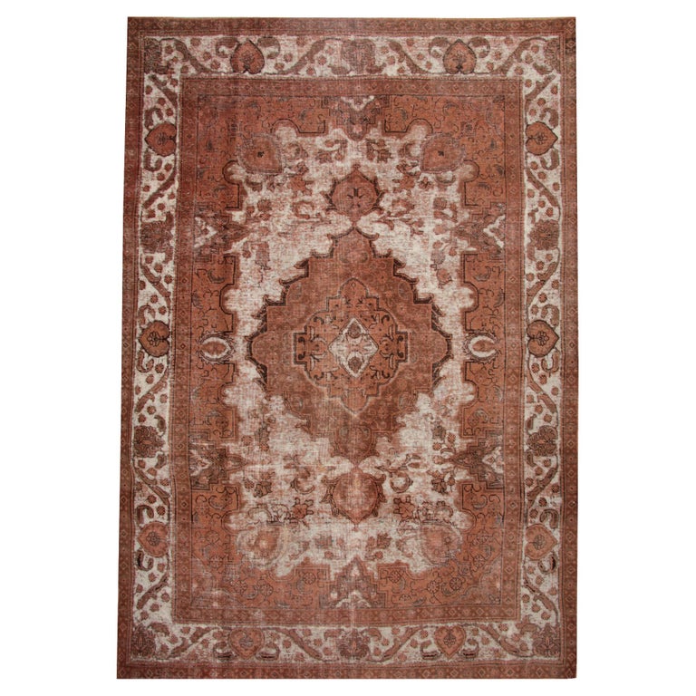 Large Traditional Medallion Carpet Hand Made Vintage Wool Area Rug For